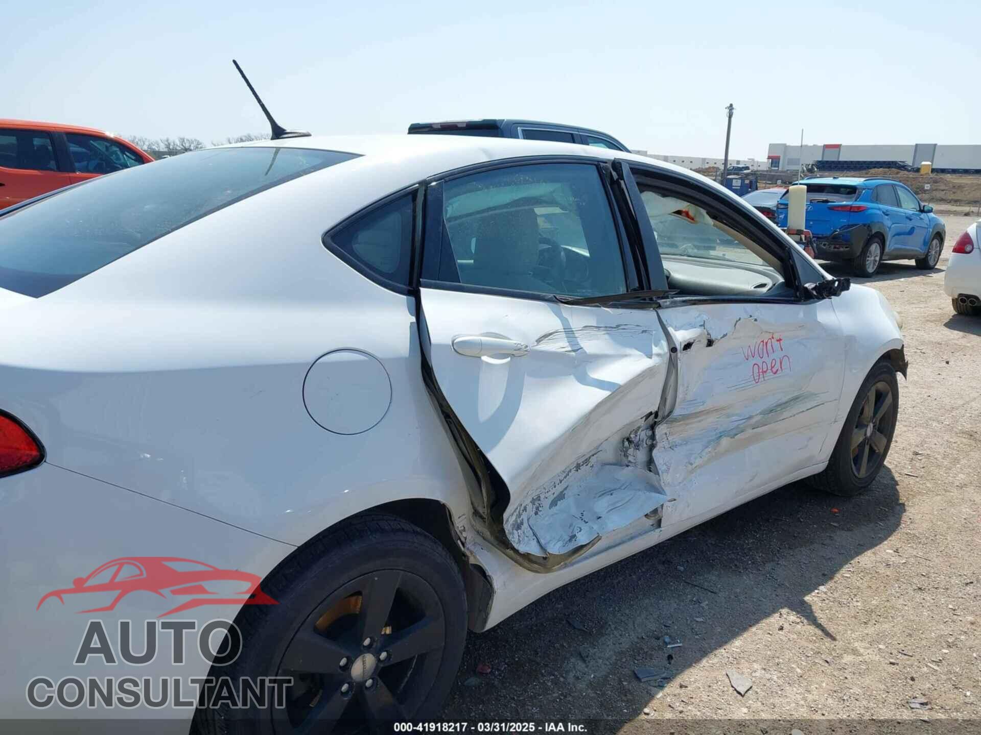 DODGE DART 2015 - 1C3CDFBB0FD128313