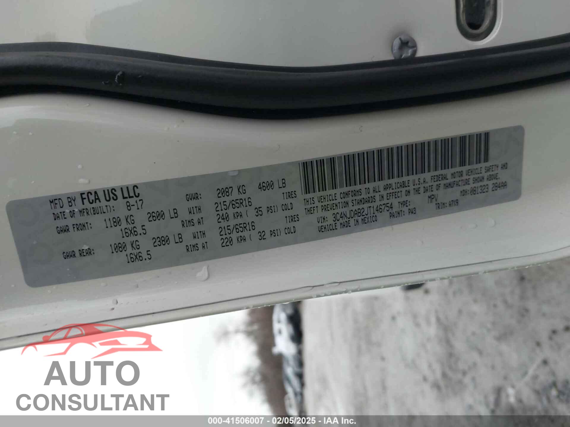 JEEP COMPASS 2018 - 3C4NJDAB2JT146754