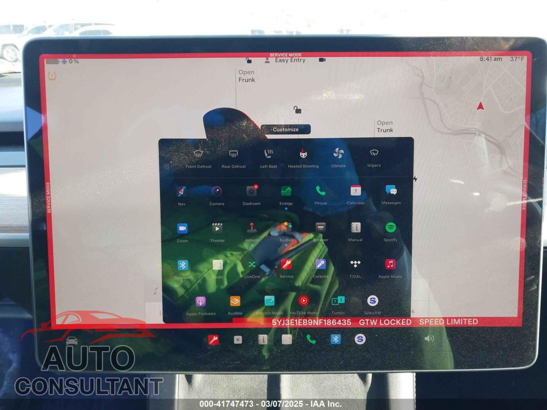 TESLA MODEL 3 2022 - 5YJ3E1EB9NF186435