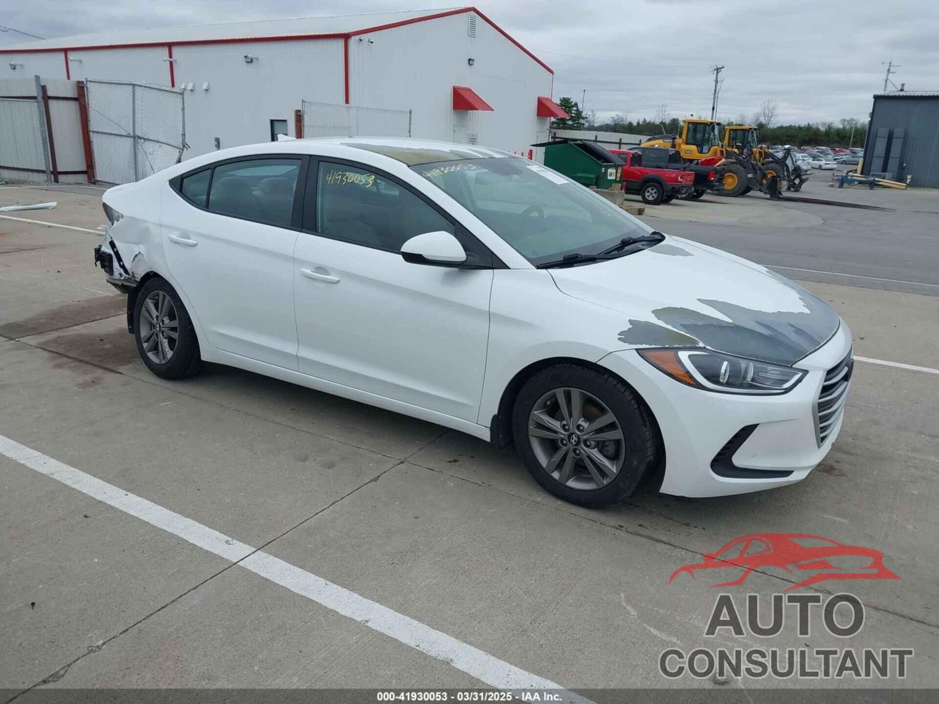 HYUNDAI ELANTRA 2018 - 5NPD84LFXJH248150