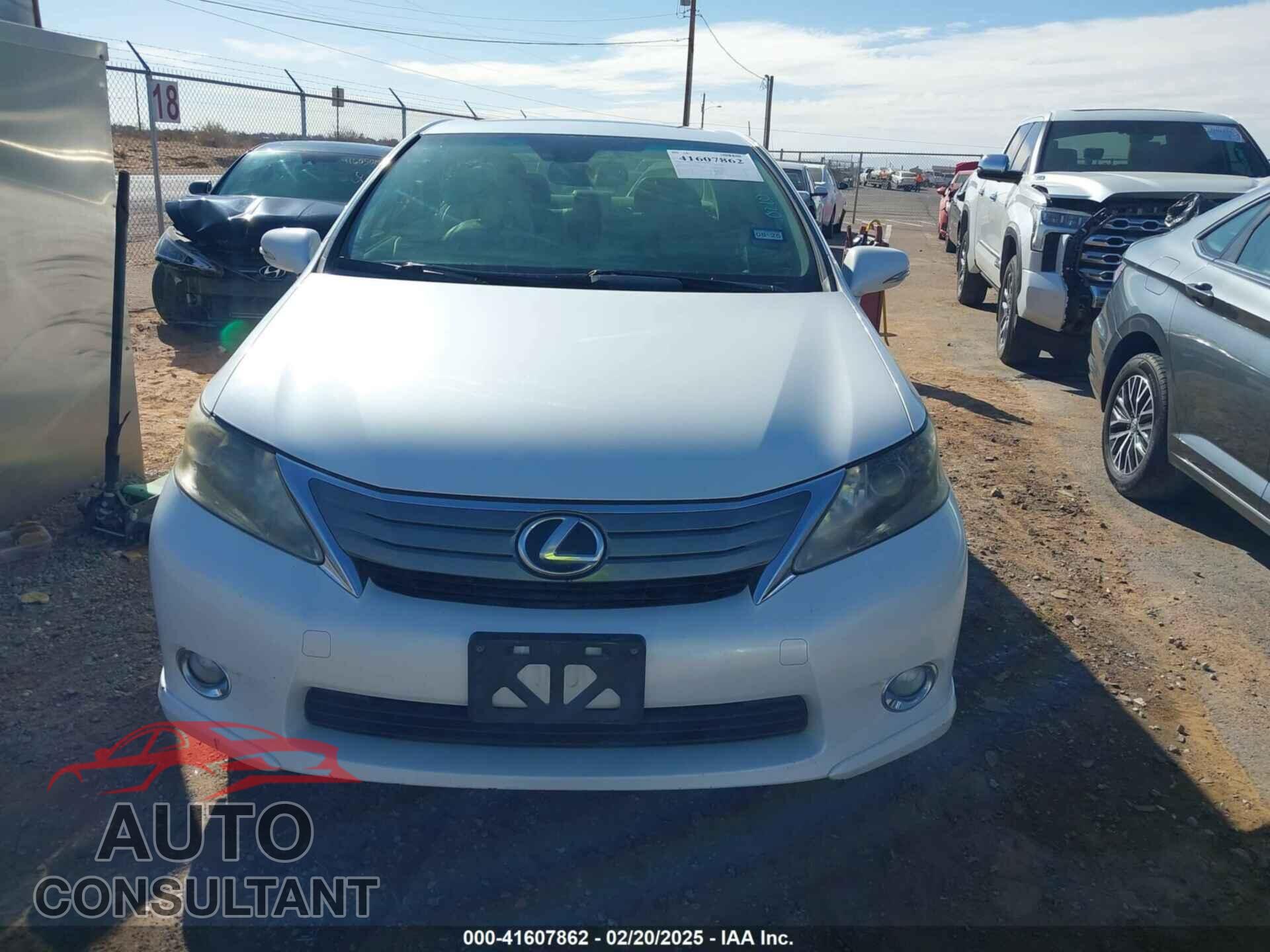 LEXUS HS 250H 2010 - JTHBB1BA3A2001808