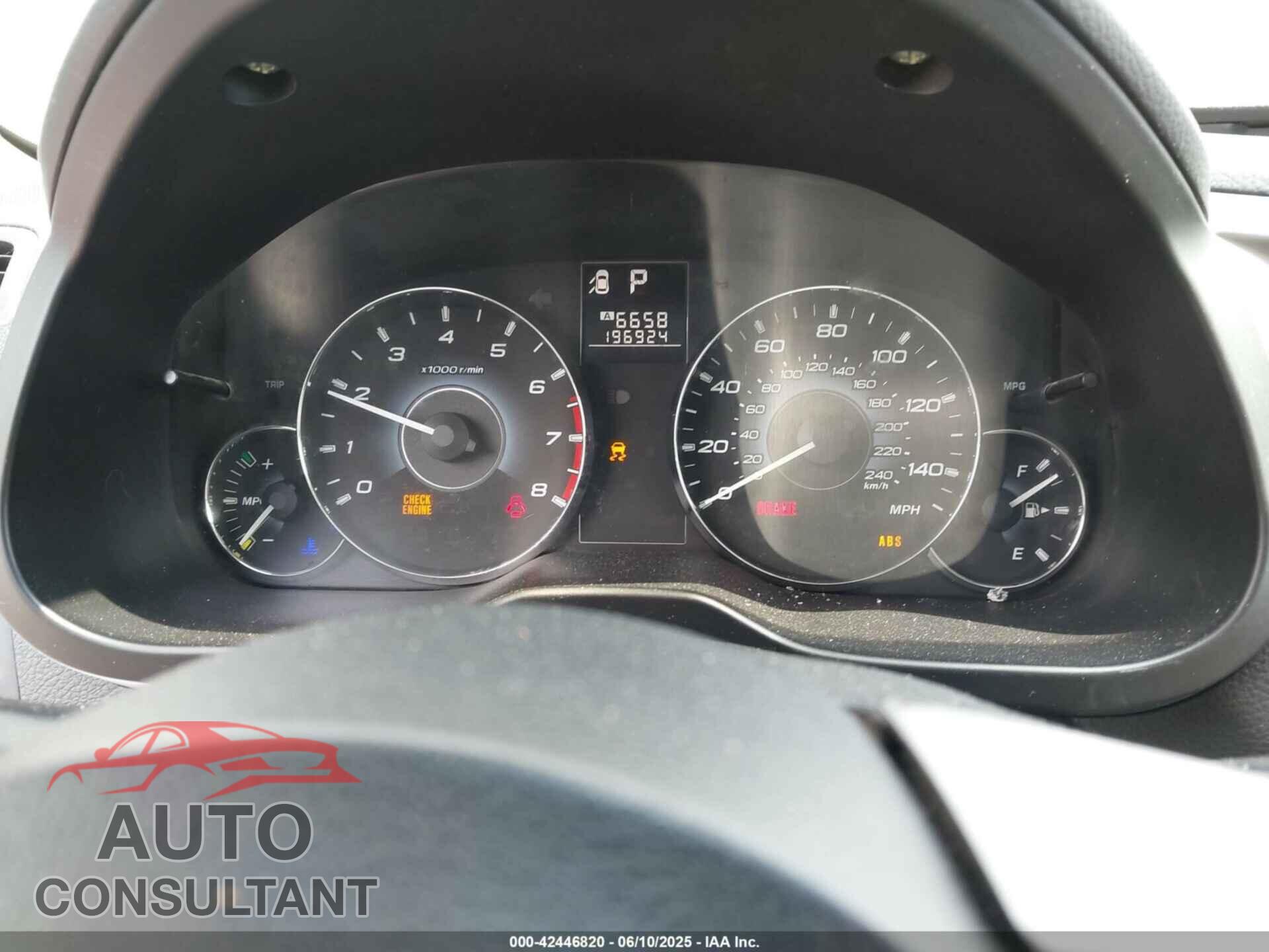SUBARU OUTBACK 2010 - 4S4BRBGC8A3312847