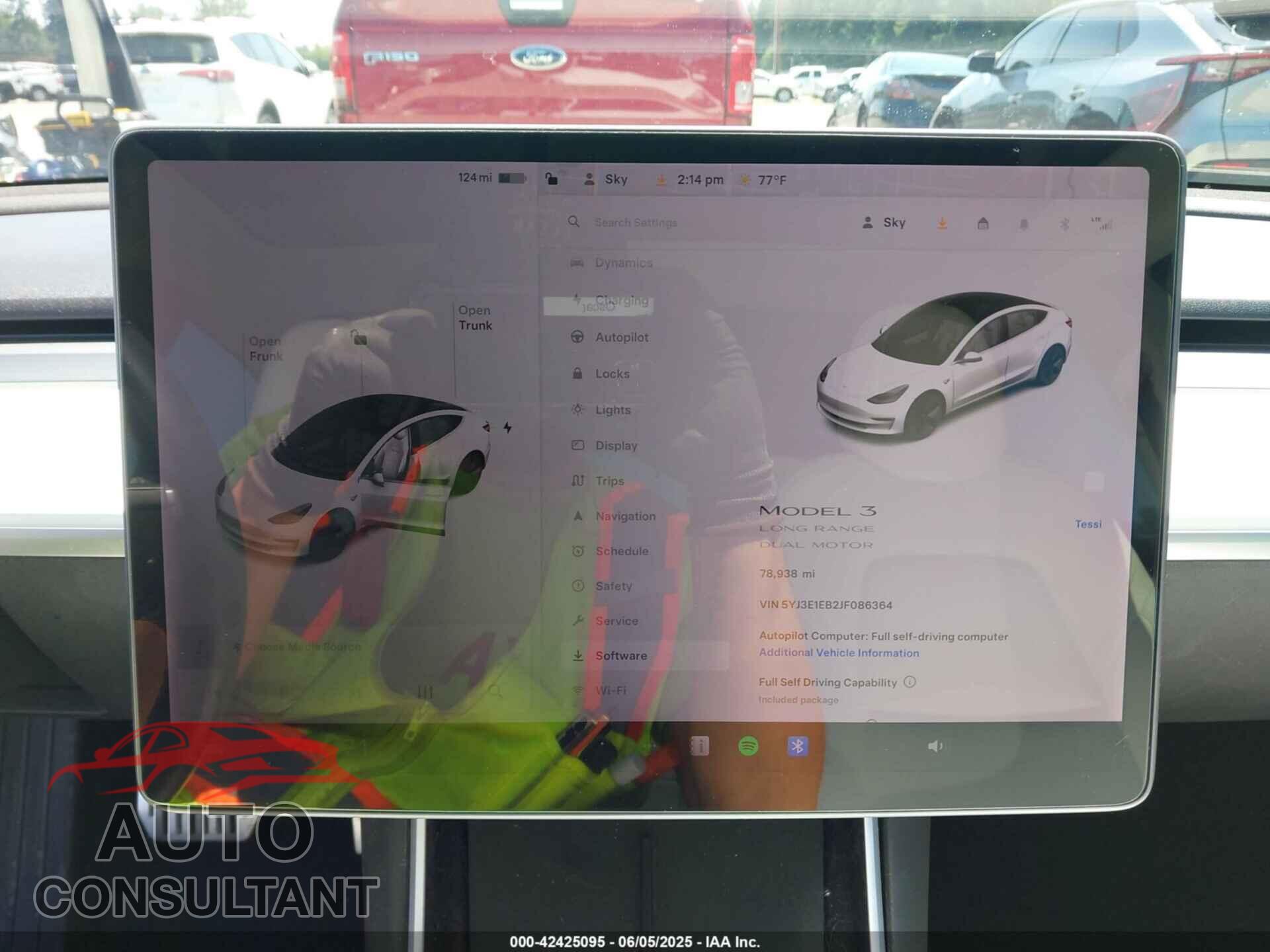 TESLA MODEL 3 2018 - 5YJ3E1EB2JF086364