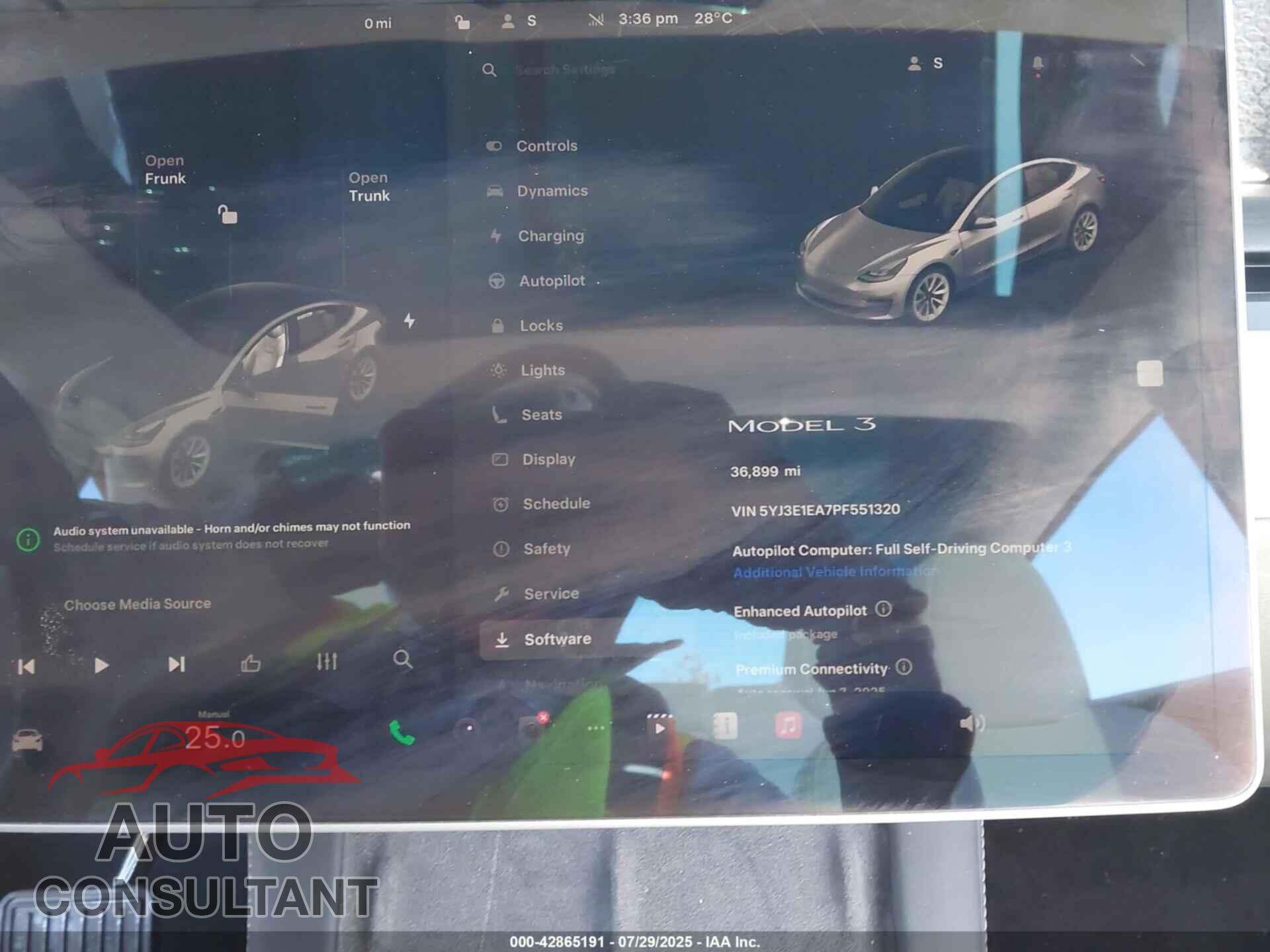 TESLA MODEL 3 2023 - 5YJ3E1EA7PF551320