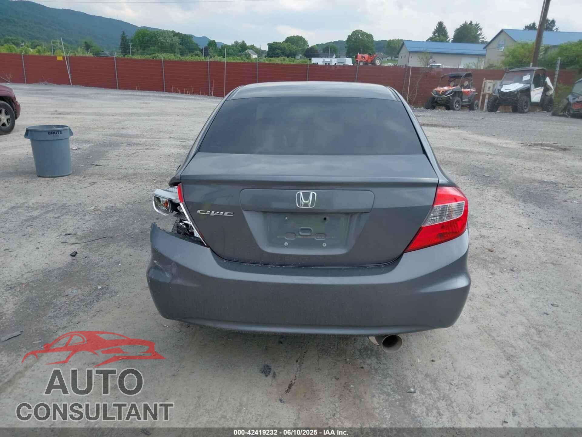 HONDA CIVIC 2012 - 19XFB2F86CE313563