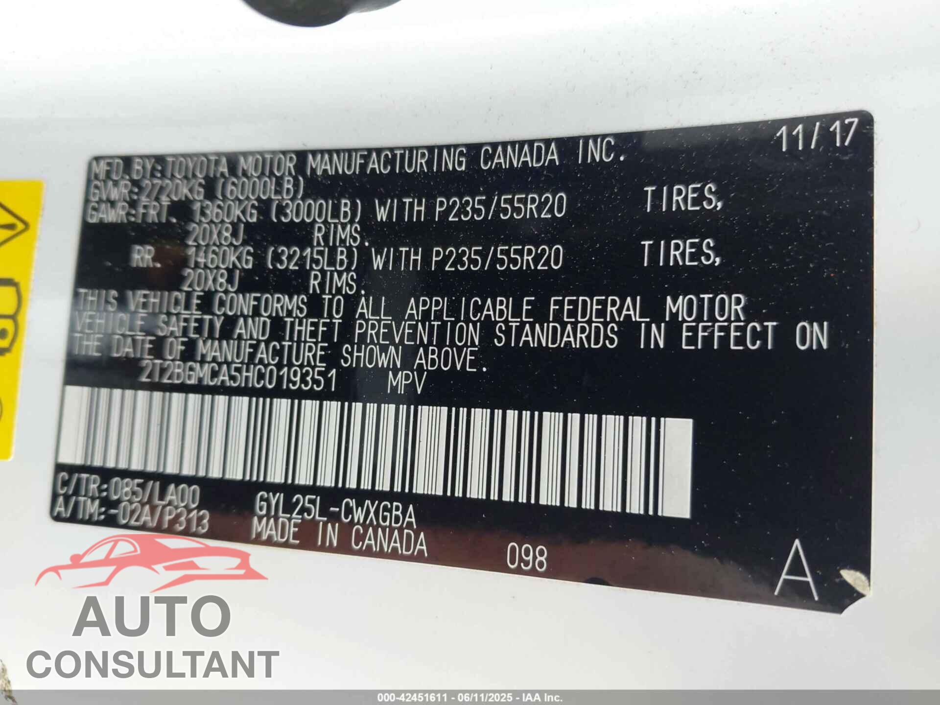 LEXUS RX 450H 2017 - 2T2BGMCA5HC019351