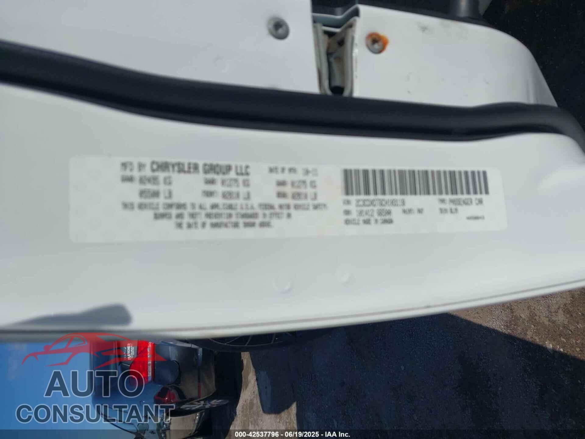 DODGE CHARGER 2012 - 2C3CDXDT6CH103118