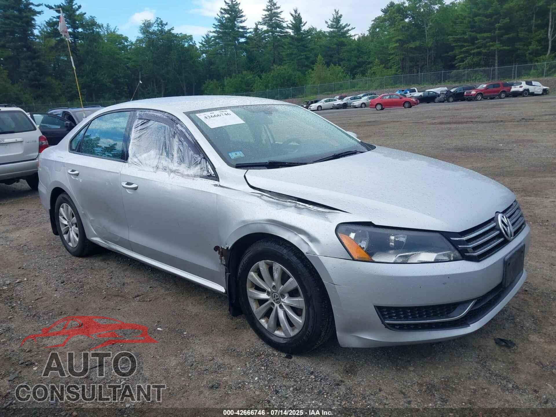 VOLKSWAGEN PASSAT 2012 - 1VWAP7A34CC062986