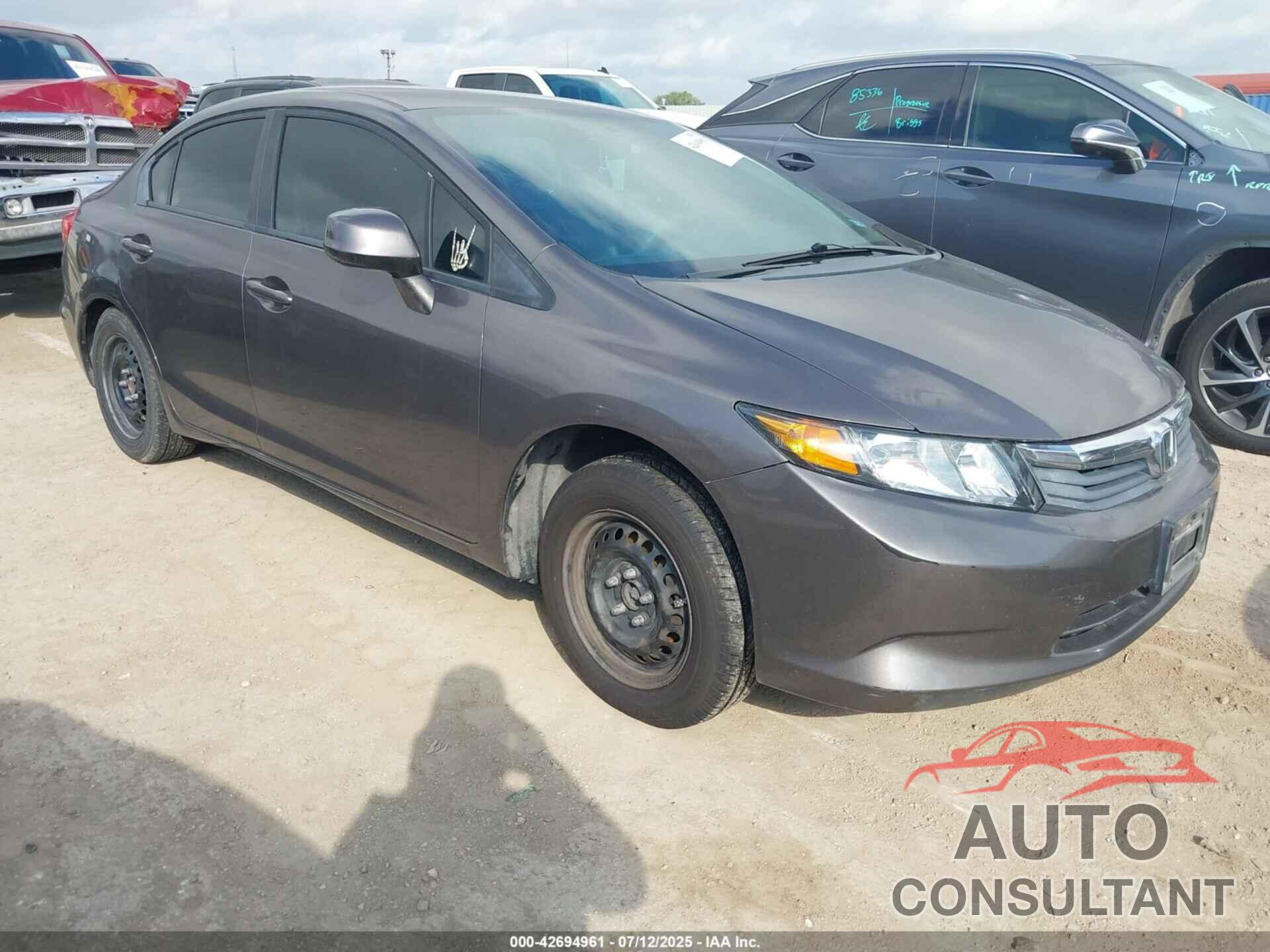 HONDA CIVIC 2012 - 19XFB2F59CE082969