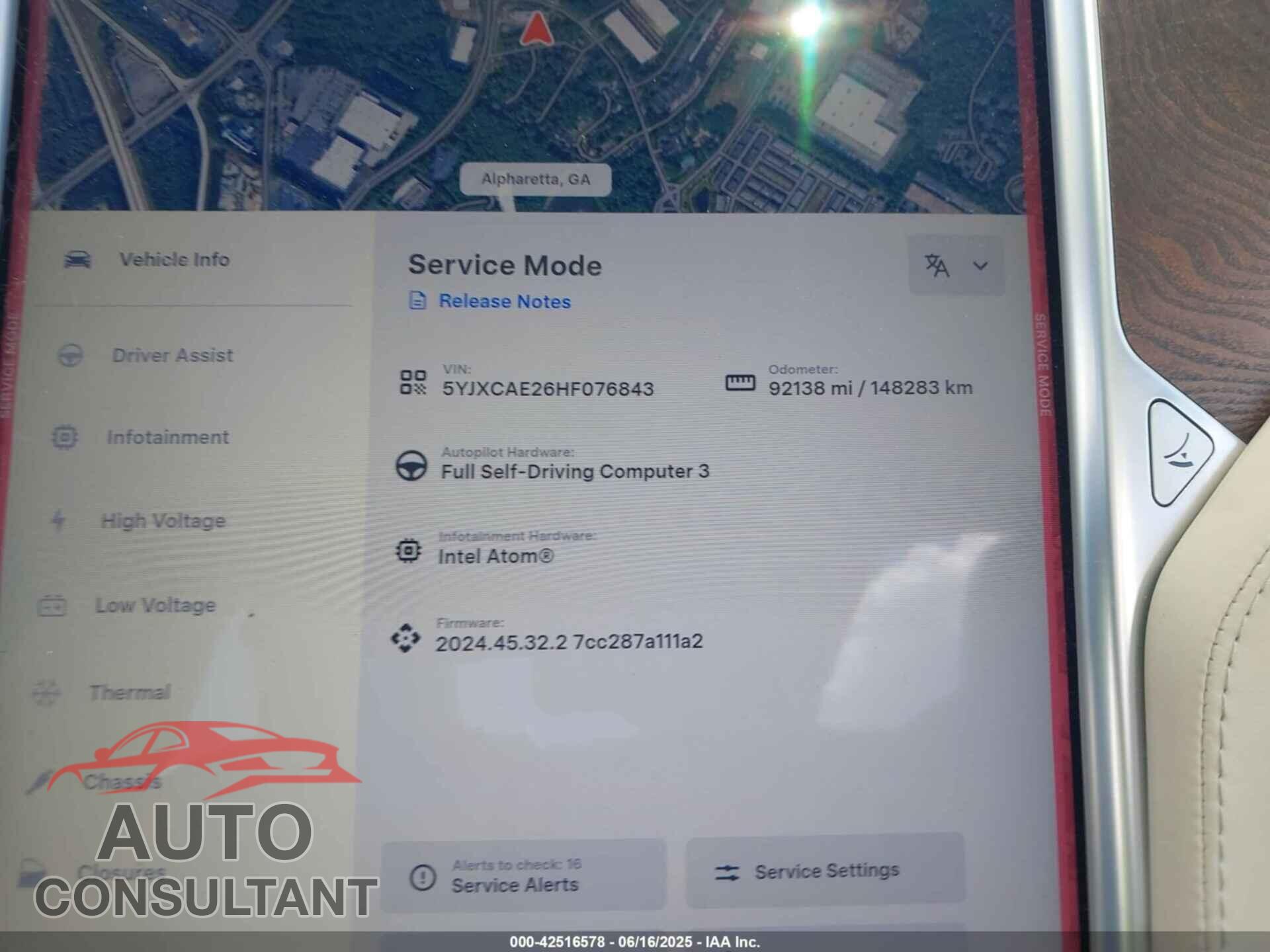 TESLA MODEL X 2017 - 5YJXCAE26HF076843