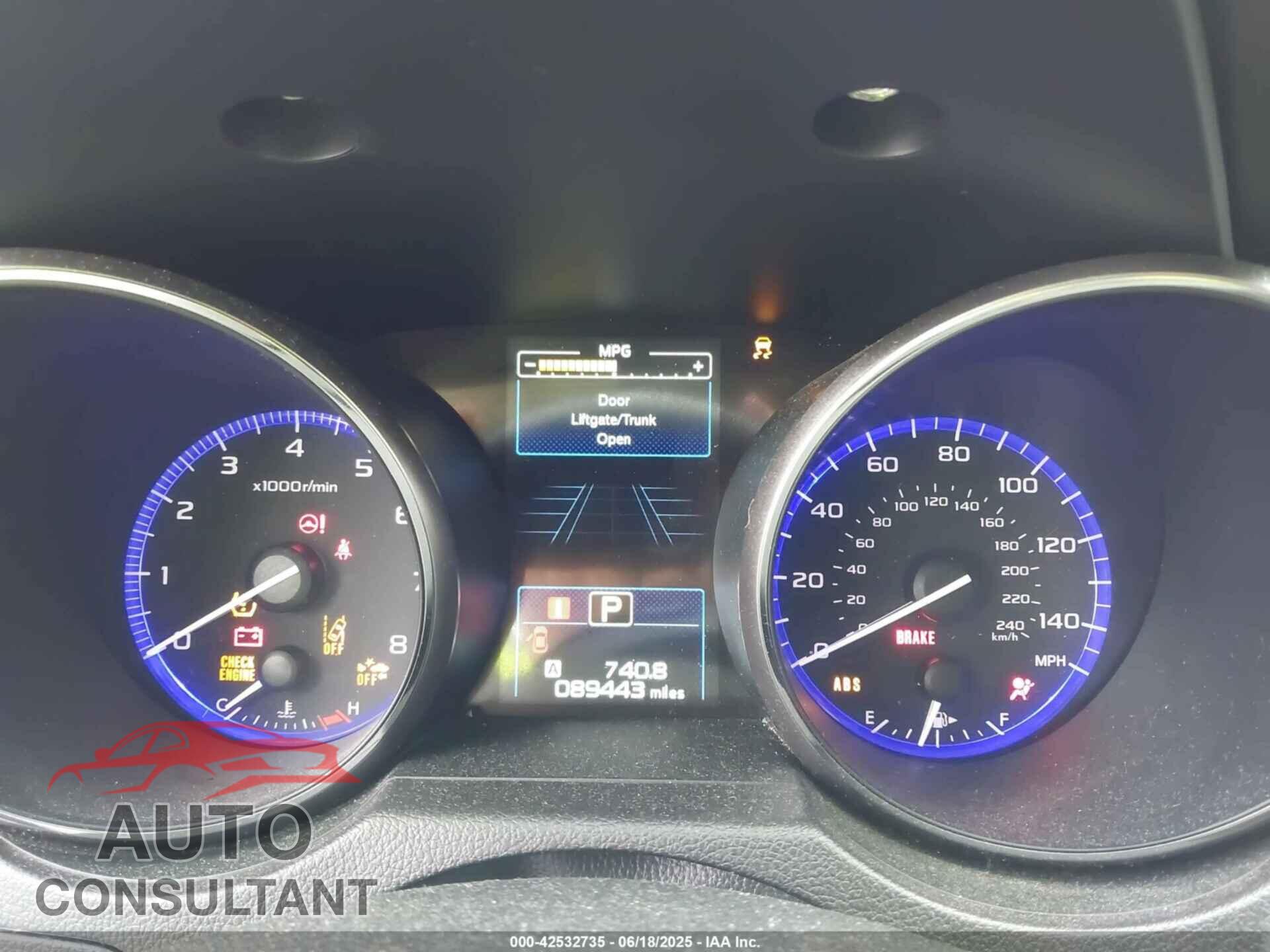 SUBARU OUTBACK 2015 - 4S4BSANC2F3230122