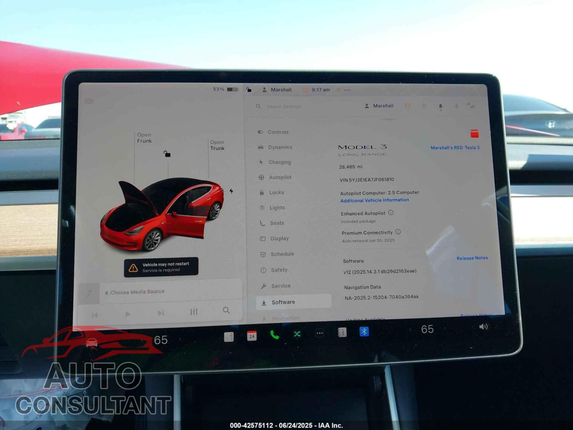 TESLA MODEL 3 2018 - 5YJ3E1EA7JF061810