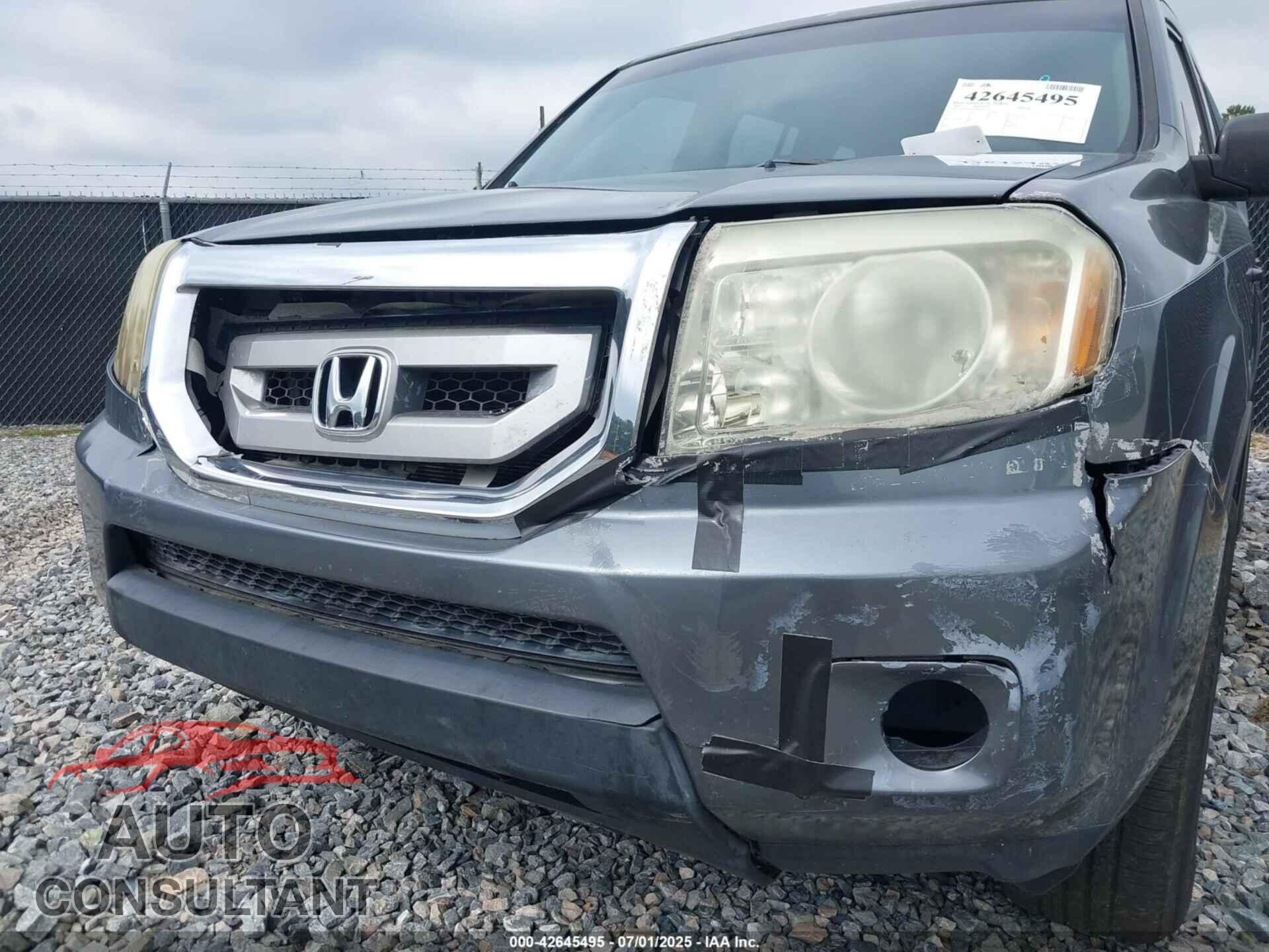 HONDA PILOT 2011 - 5FNYF3H22BB046510