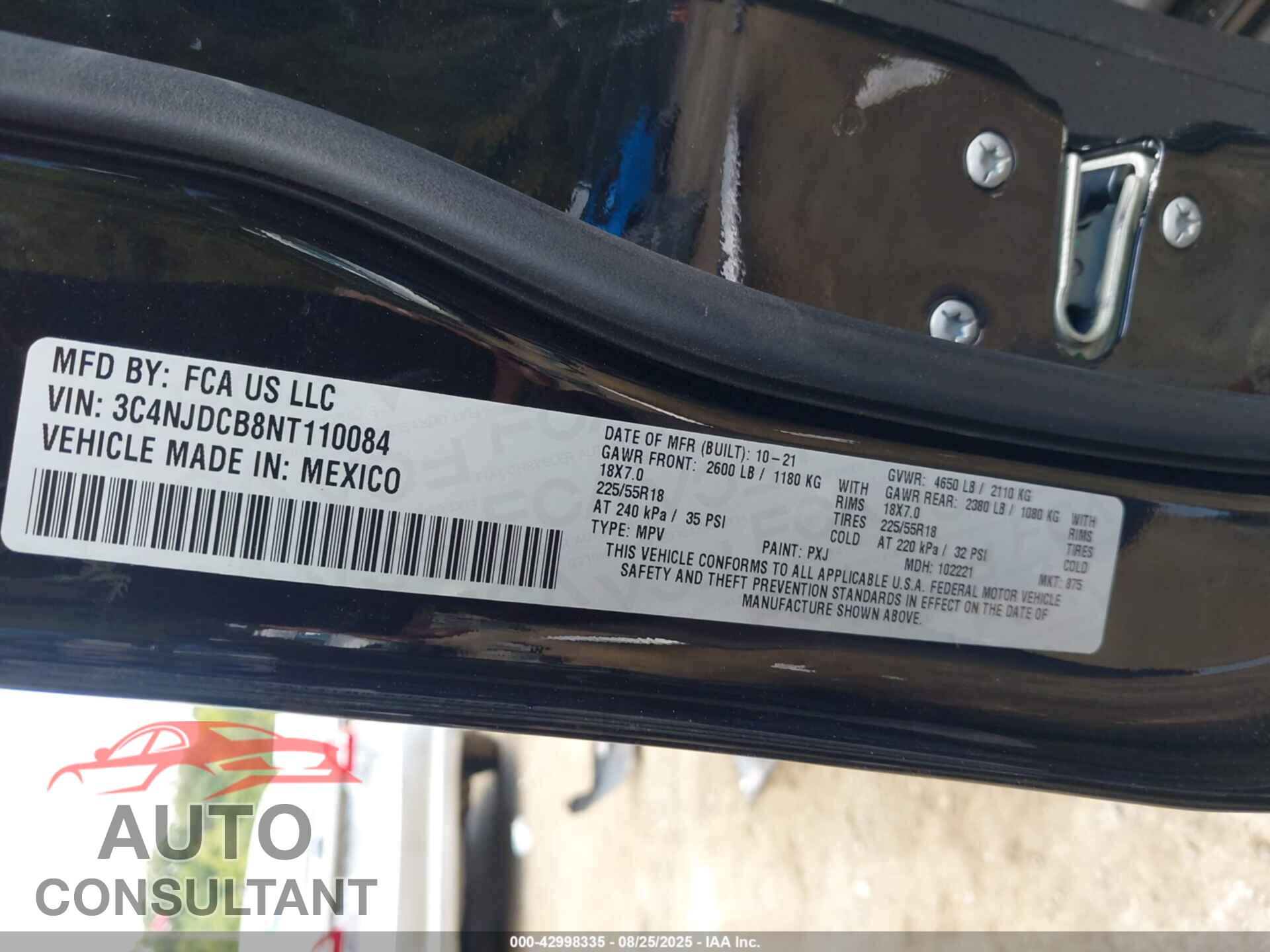 JEEP COMPASS 2022 - 3C4NJDCB8NT110084