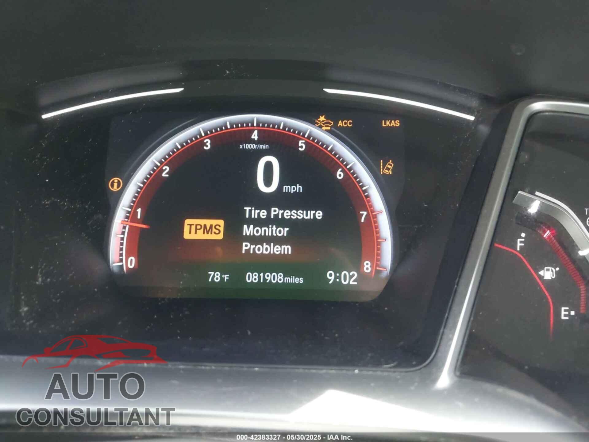 HONDA CIVIC 2019 - 2HGFC2E88KH501827