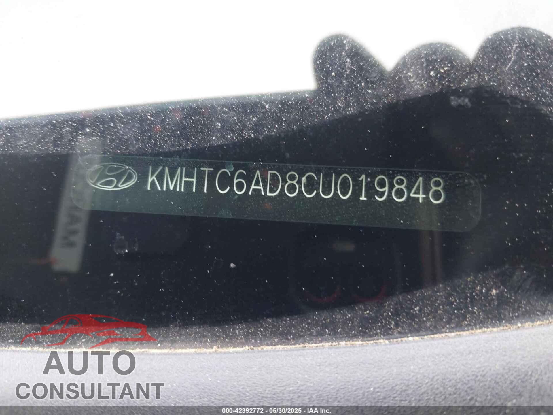 HYUNDAI VELOSTER 2012 - KMHTC6AD8CU019848