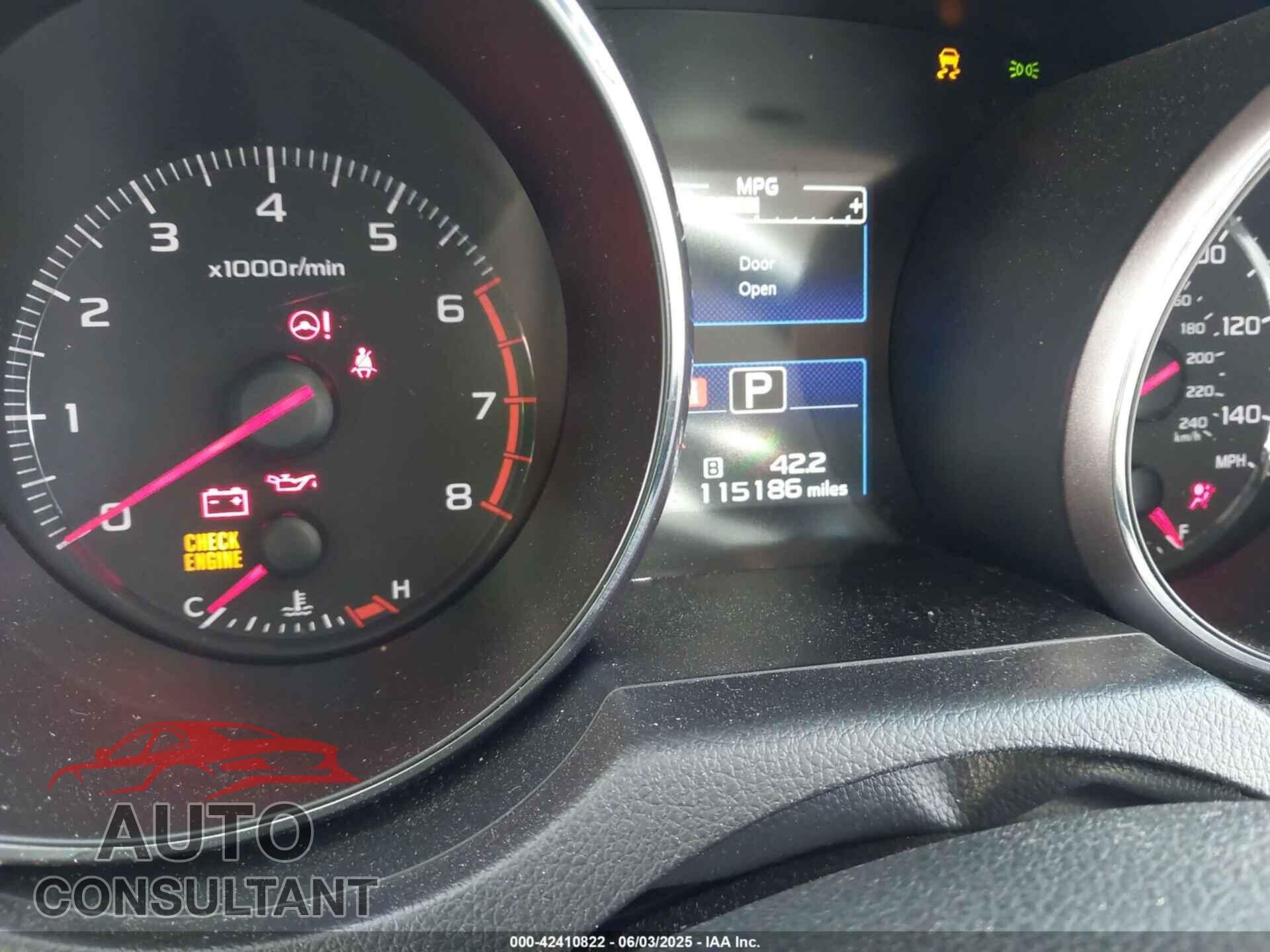 SUBARU OUTBACK 2016 - 4S4BSBAC3G3361198