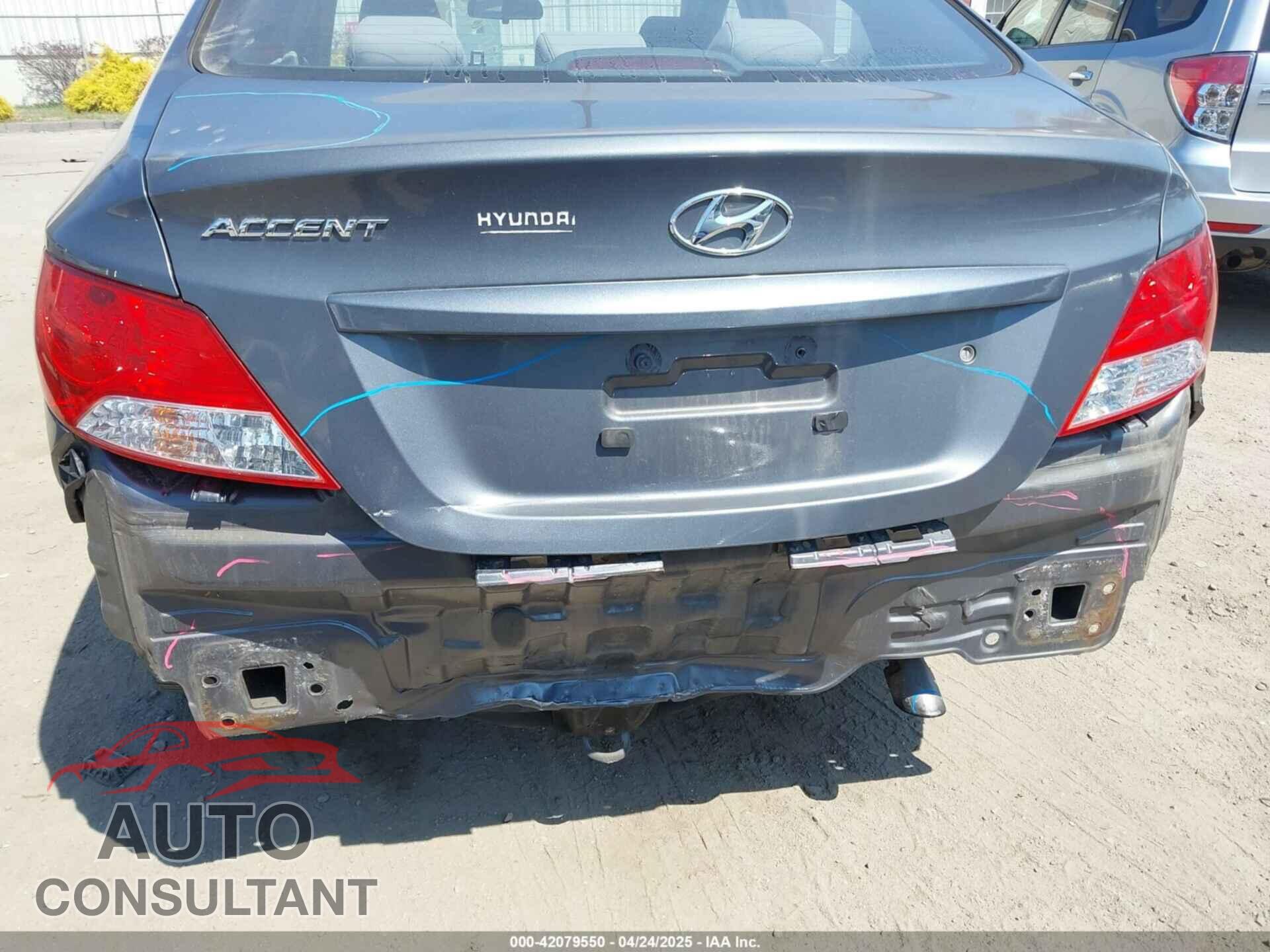 HYUNDAI ACCENT 2012 - KMHCU4AE9CU167338