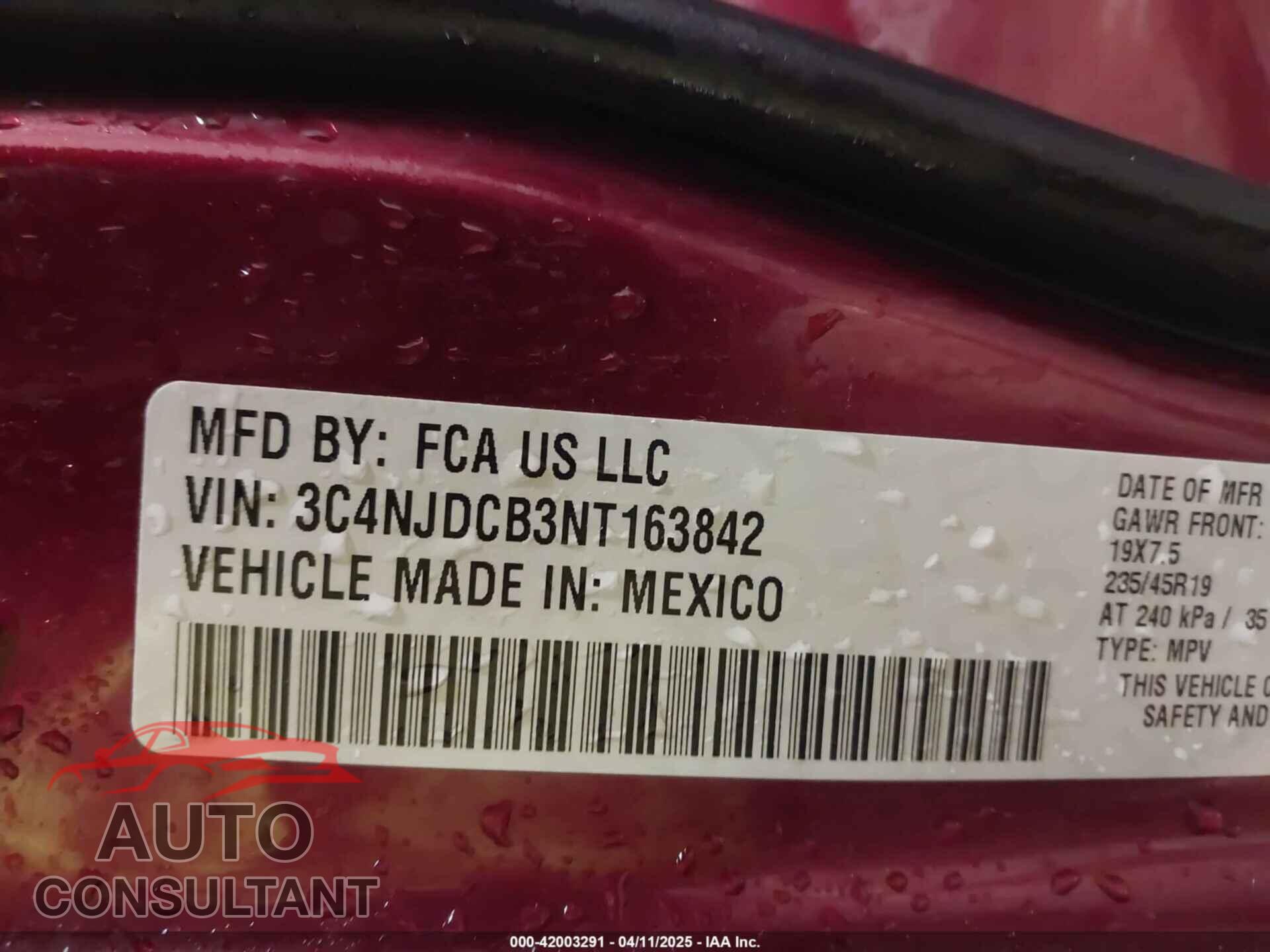 JEEP COMPASS 2022 - 3C4NJDCB3NT163842