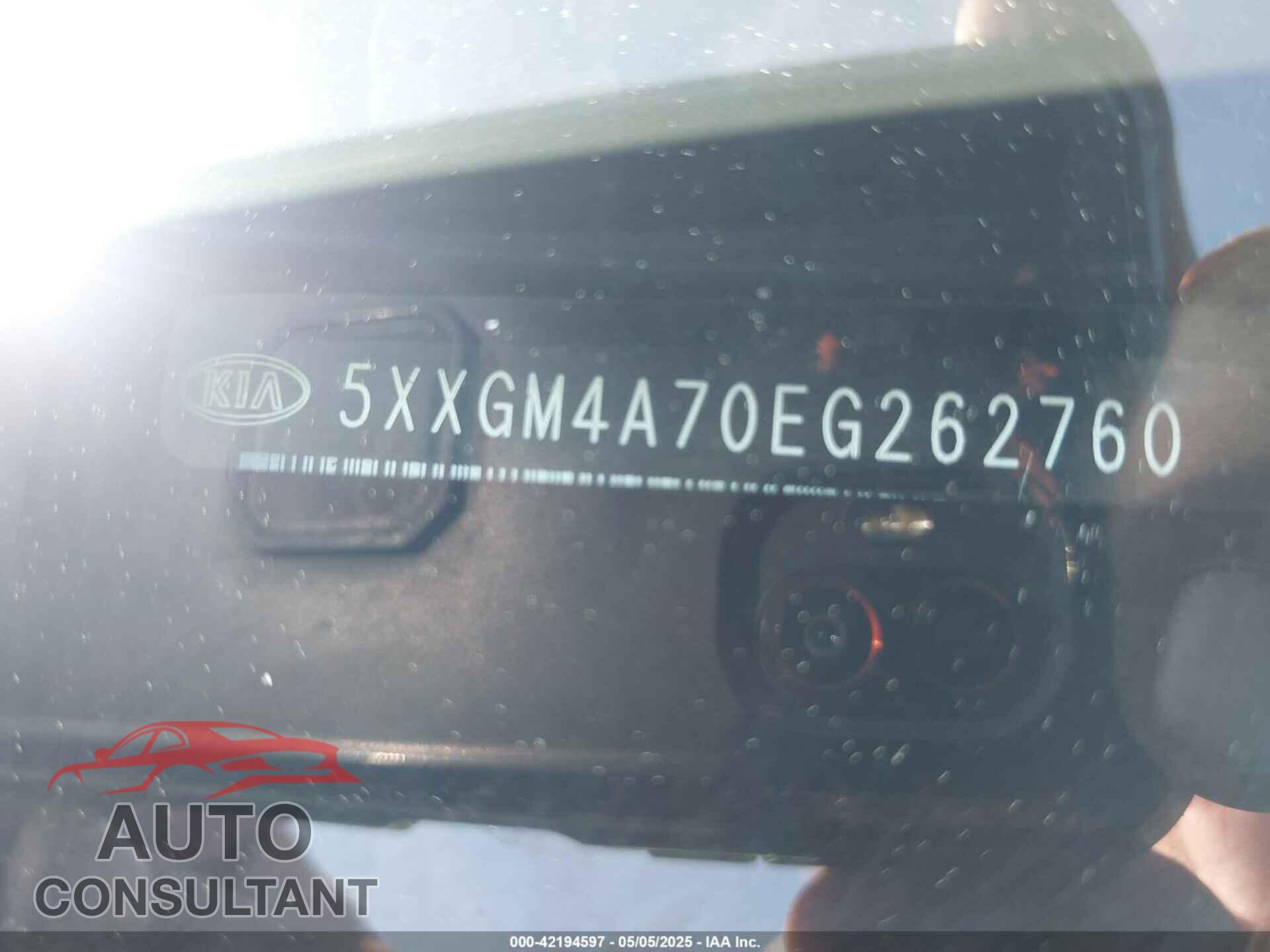 KIA OPTIMA 2014 - 5XXGM4A70EG262760