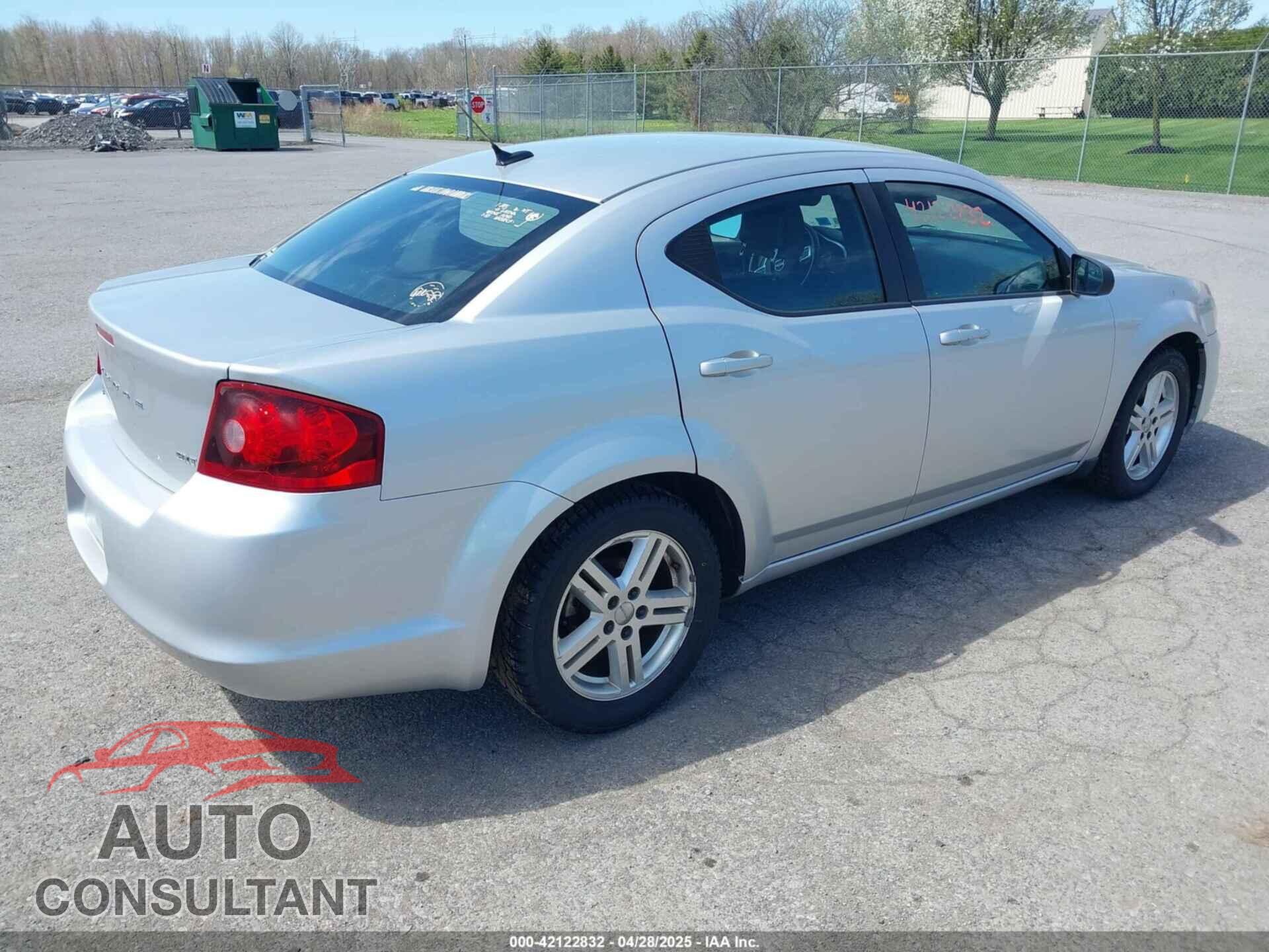 DODGE AVENGER 2012 - 1C3CDZCB4CN272422