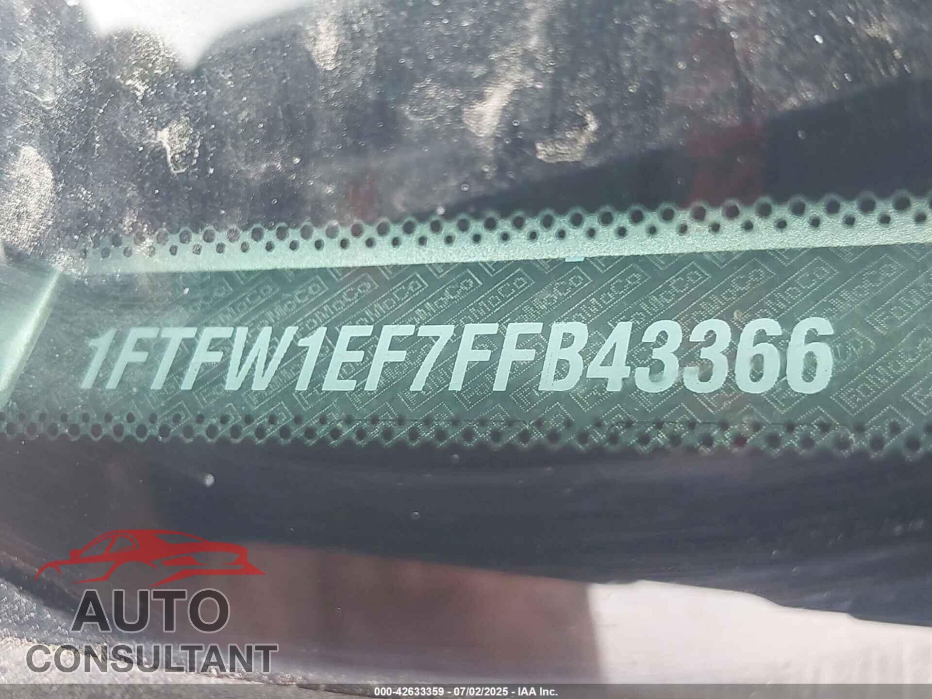 FORD F-150 2015 - 1FTFW1EF7FFB43366