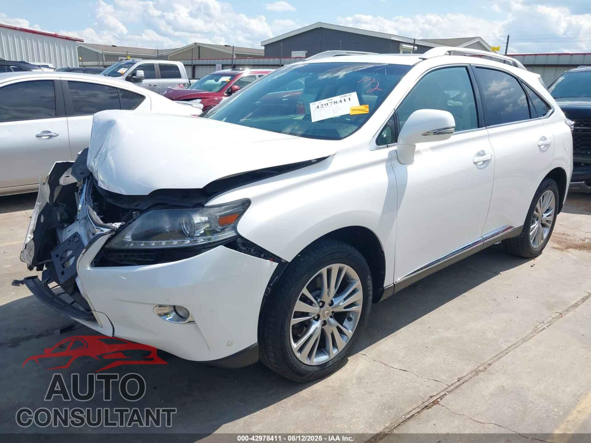 LEXUS RX 350 2013 - 2T2BK1BA2DC161651