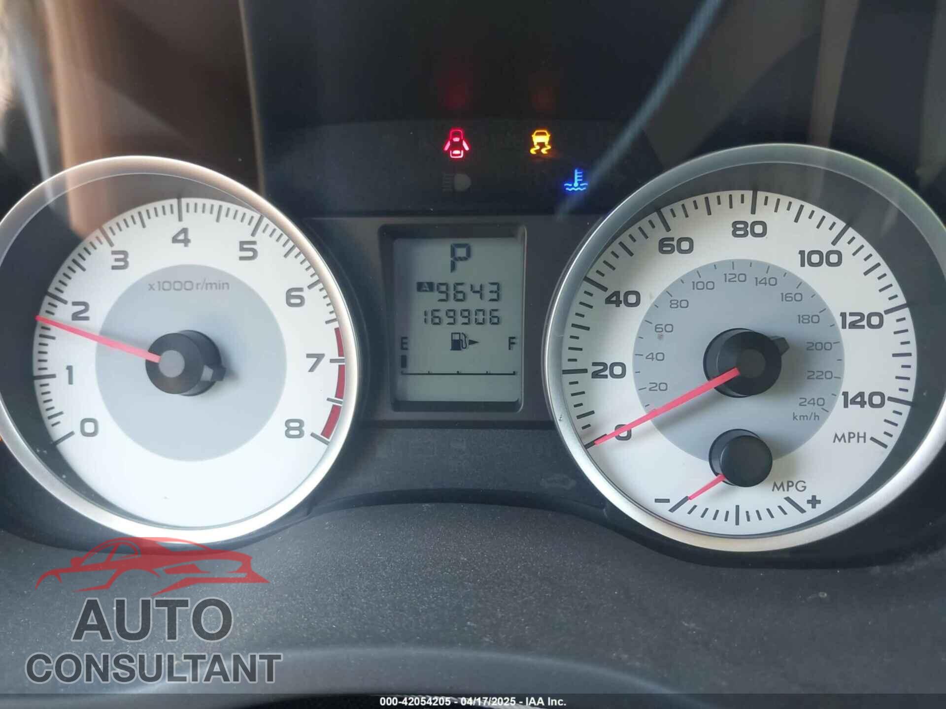 SUBARU IMPREZA 2012 - JF1GJAC64CH017848