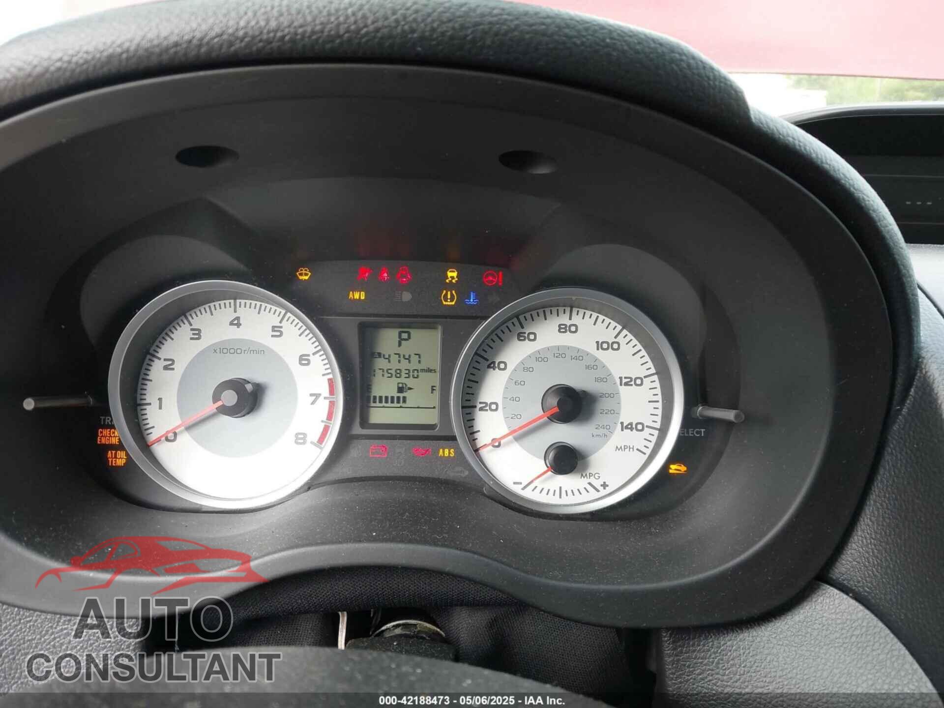 SUBARU IMPREZA 2013 - JF1GPAC62DH814194