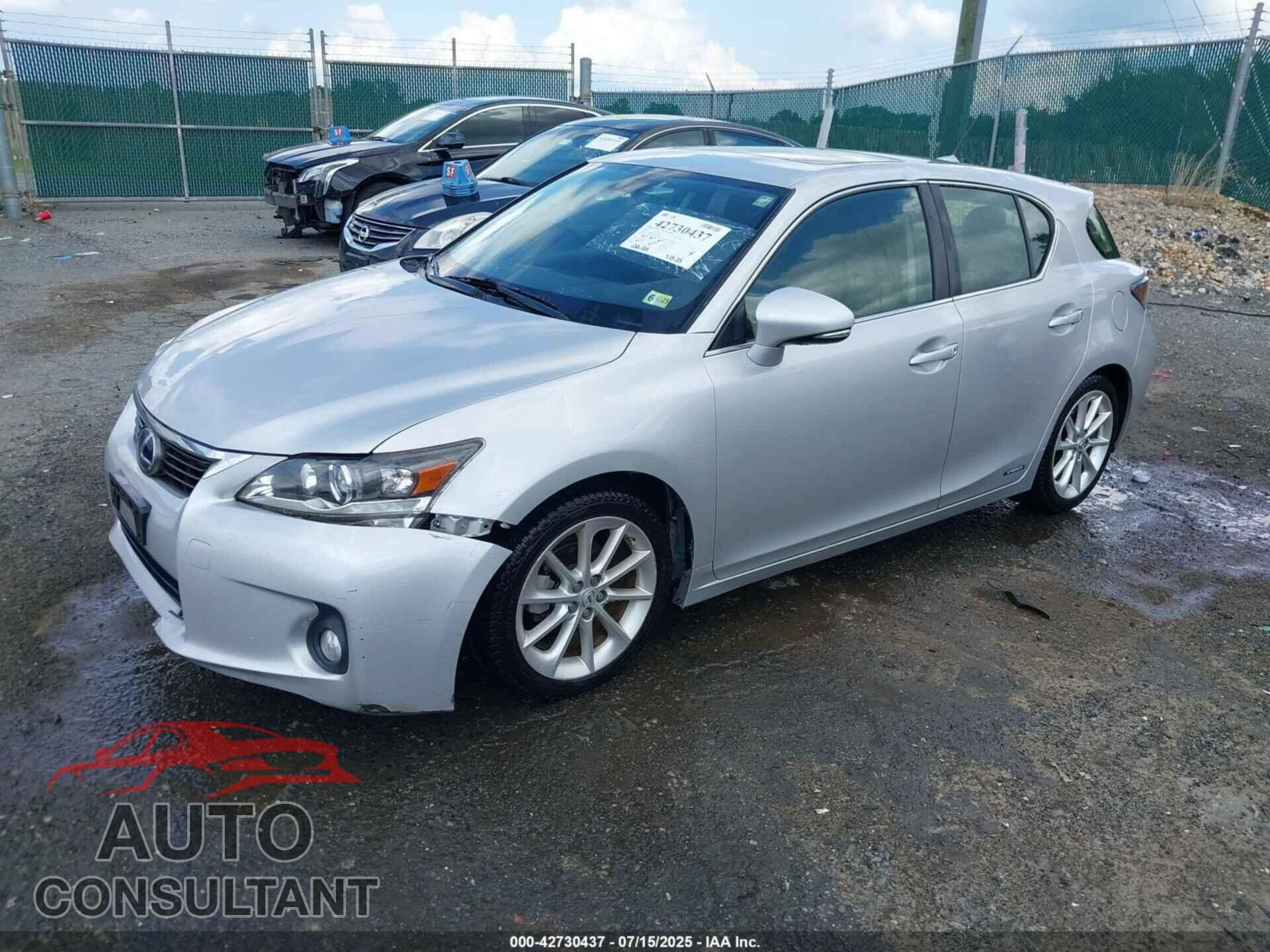 LEXUS CT 200H 2012 - JTHKD5BH3C2104986