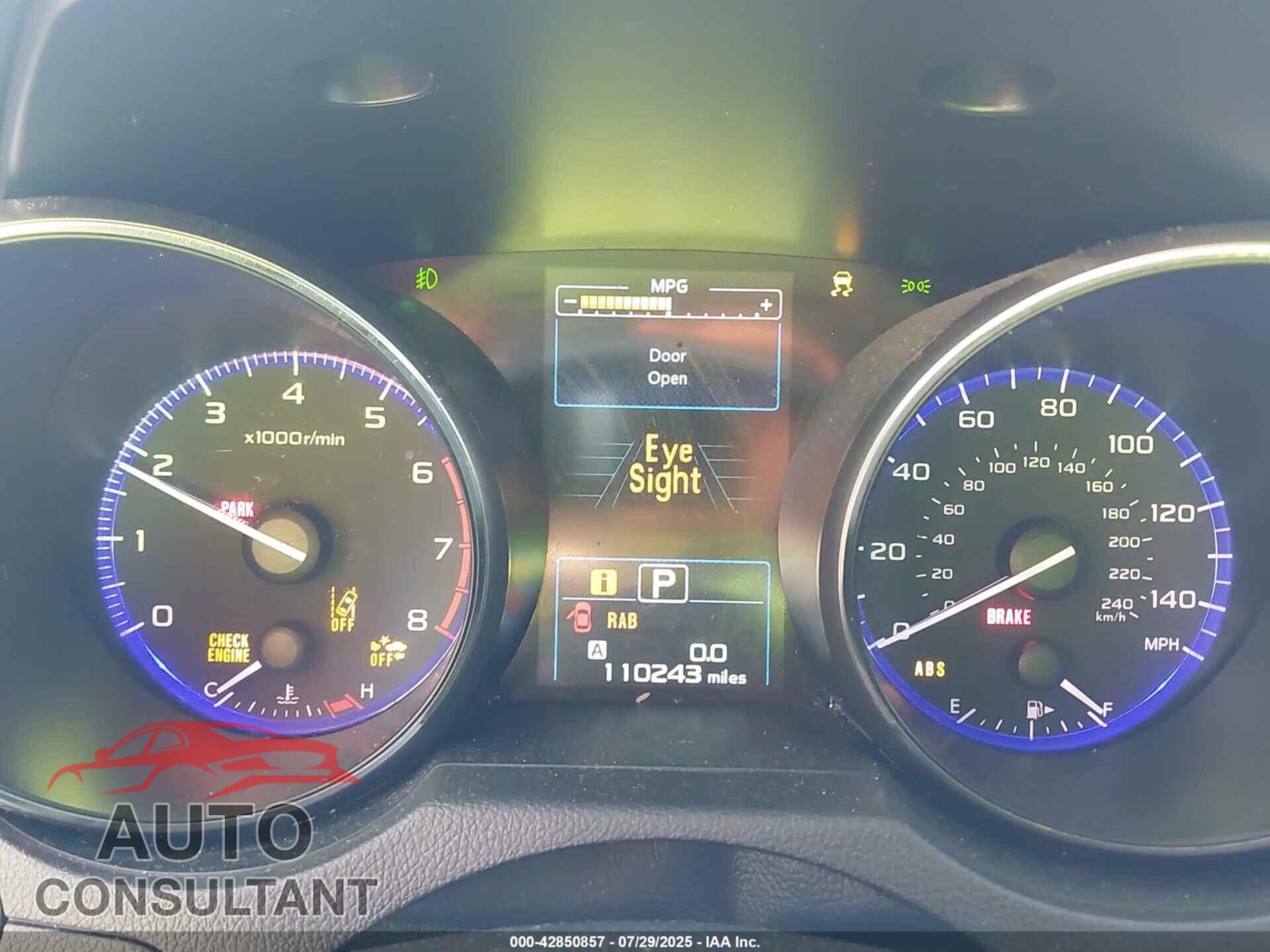 SUBARU OUTBACK 2017 - 4S4BSANC2H3248994