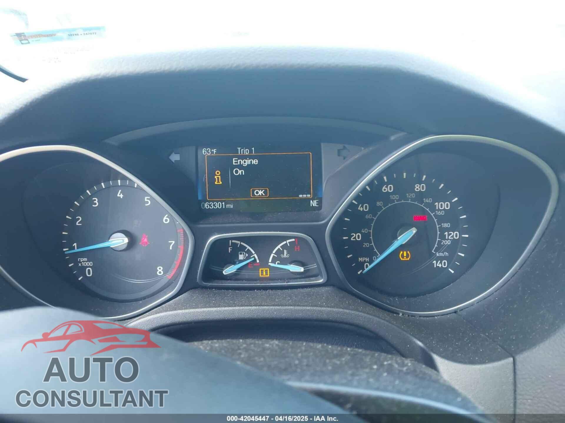 FORD FOCUS 2016 - 1FADP3K23GL377157