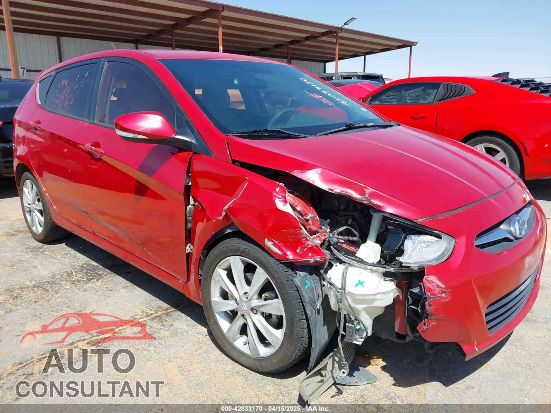 HYUNDAI ACCENT 2013 - KMHCU5AEXDU121041