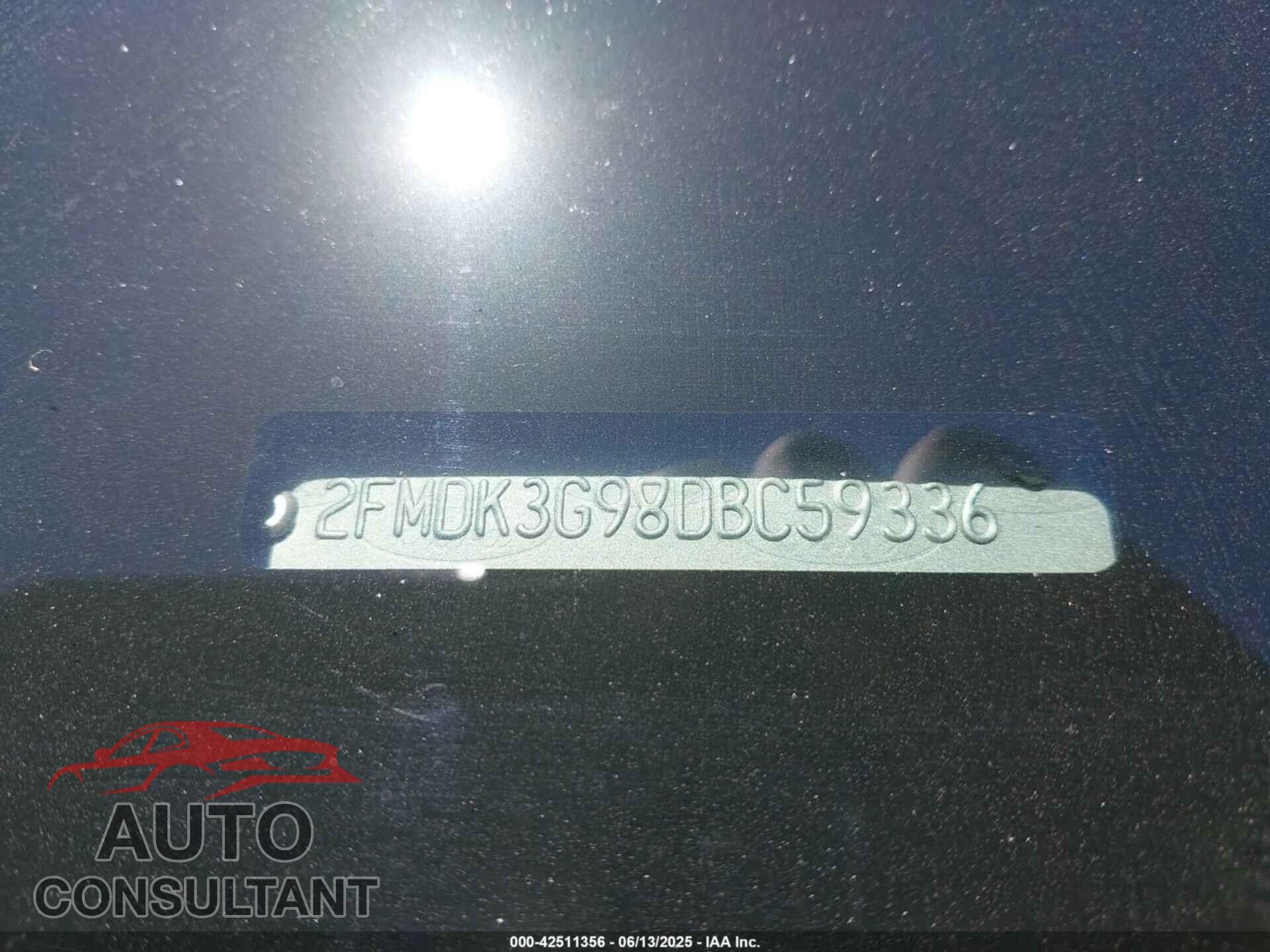 FORD EDGE 2013 - 2FMDK3G98DBC59336