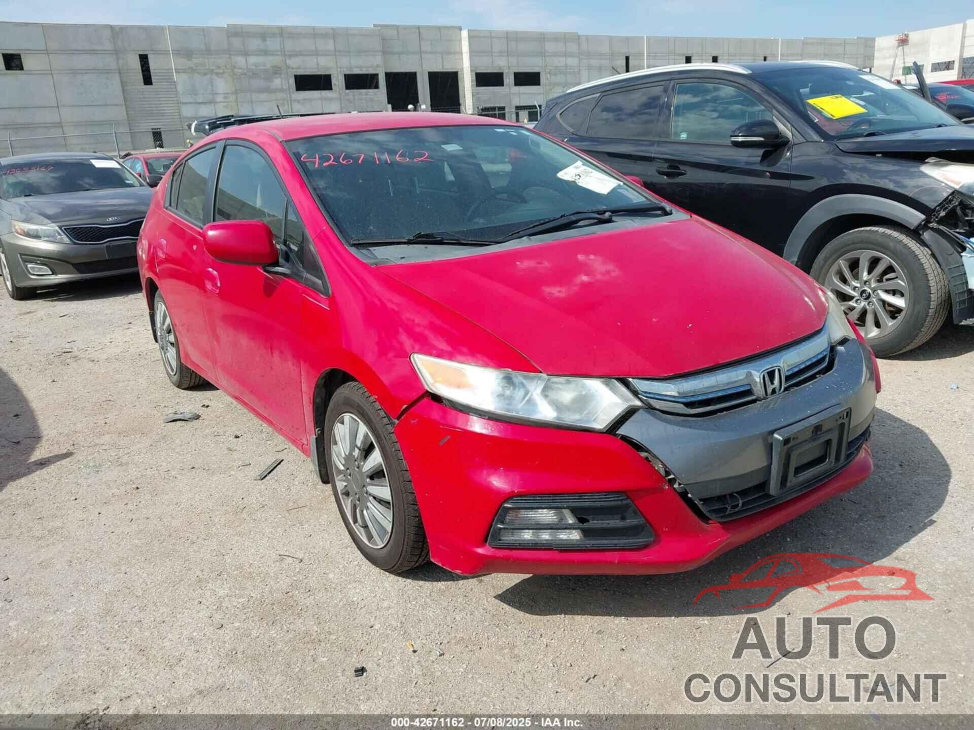 HONDA INSIGHT 2012 - JHMZE2H35CS004314