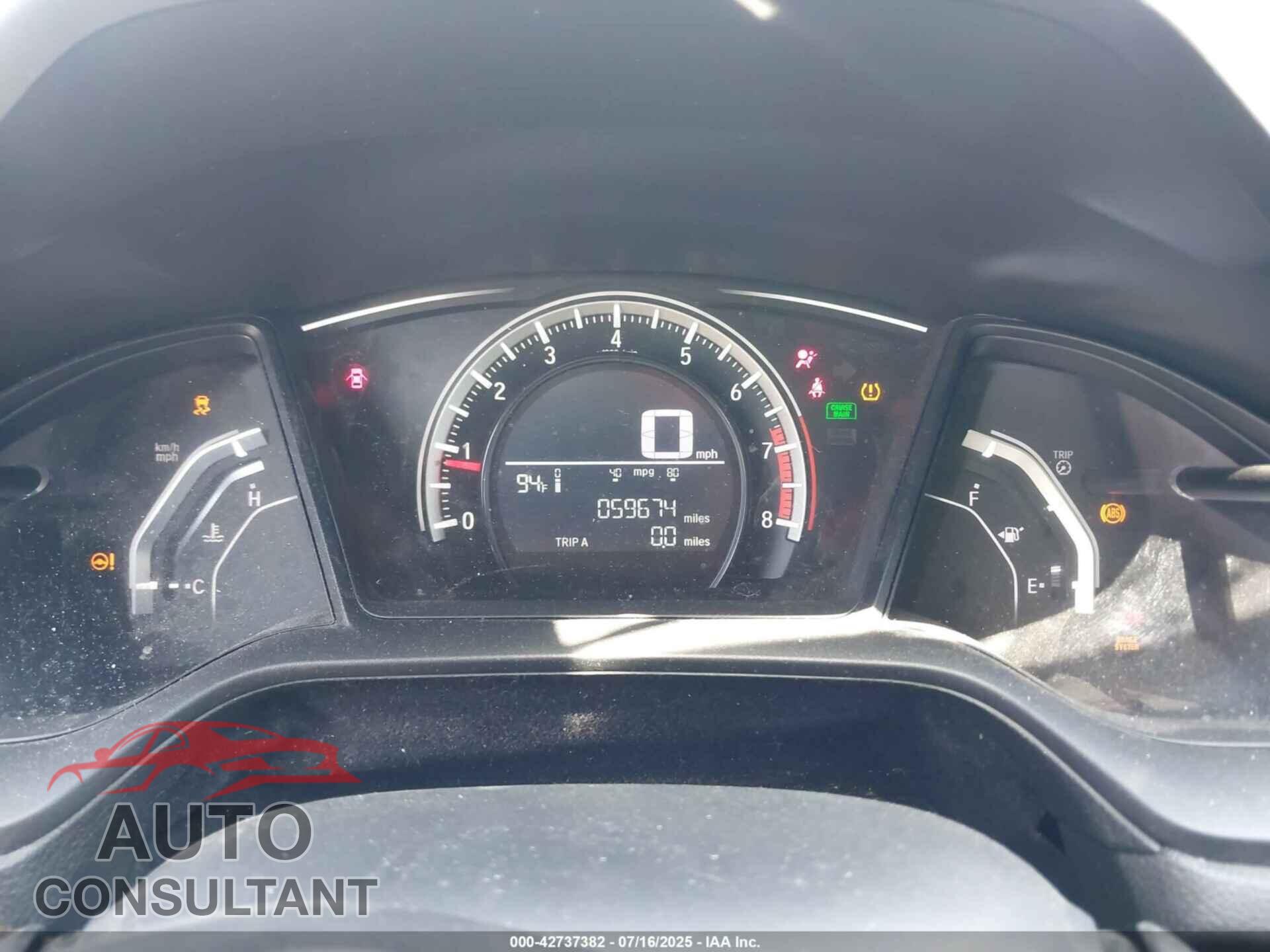 HONDA CIVIC 2016 - 2HGFC4A50GH309803