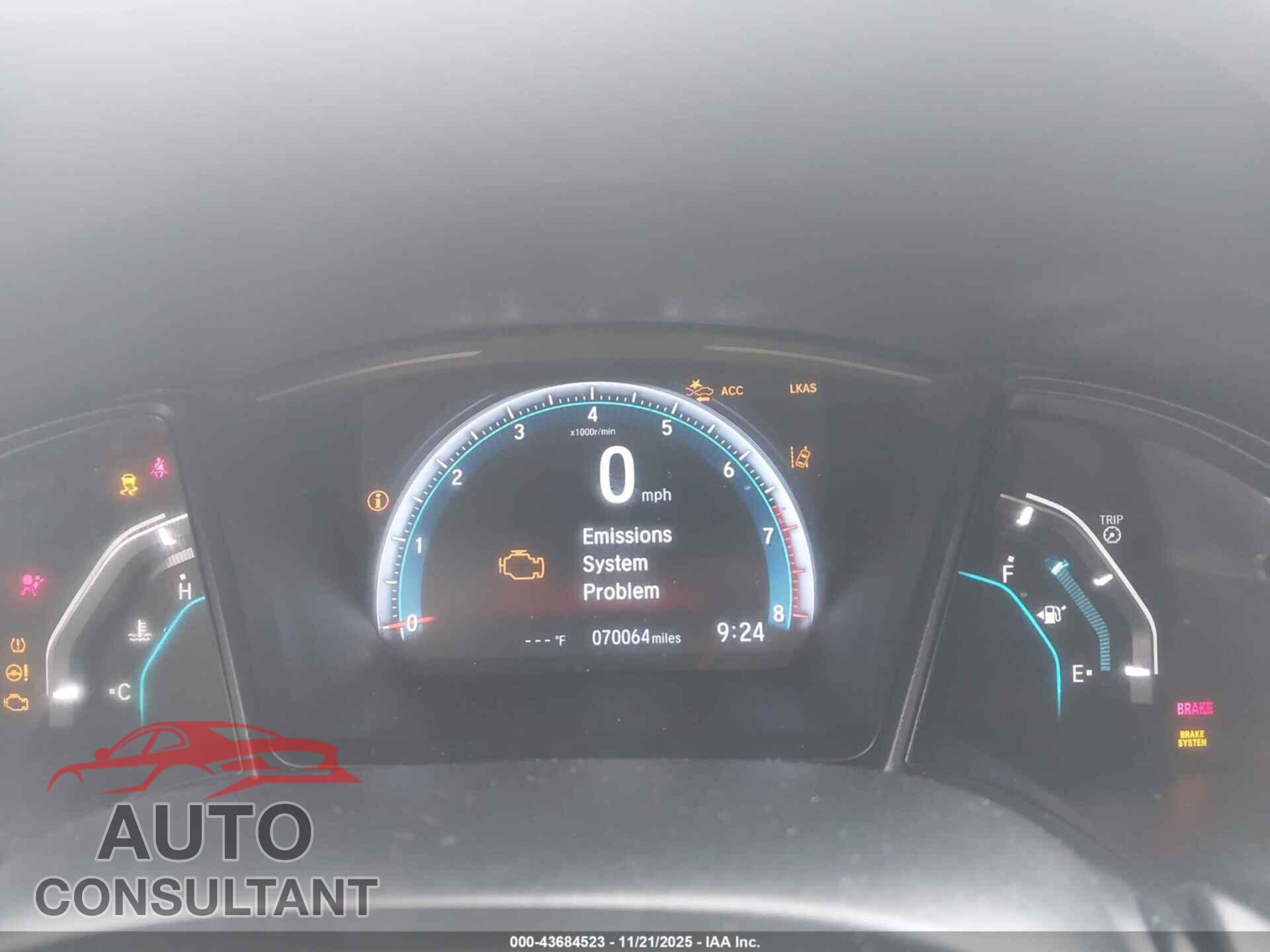 HONDA CIVIC 2019 - 2HGFC2F61KH530793