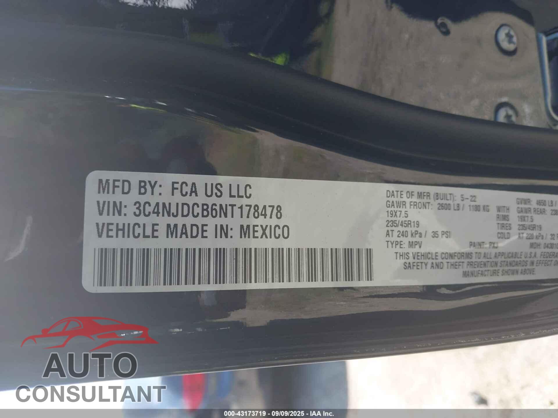 JEEP COMPASS 2022 - 3C4NJDCB6NT178478