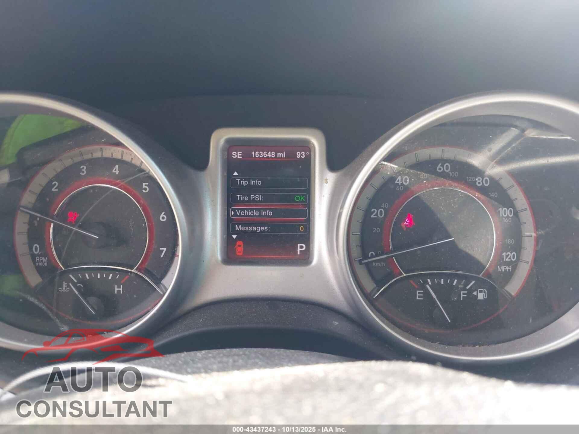 DODGE JOURNEY 2013 - 3C4PDCAB9DT668957