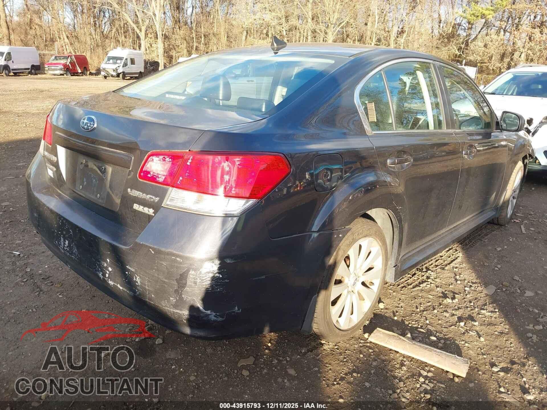 SUBARU LEGACY 2012 - 4S3BMBK68C3032093