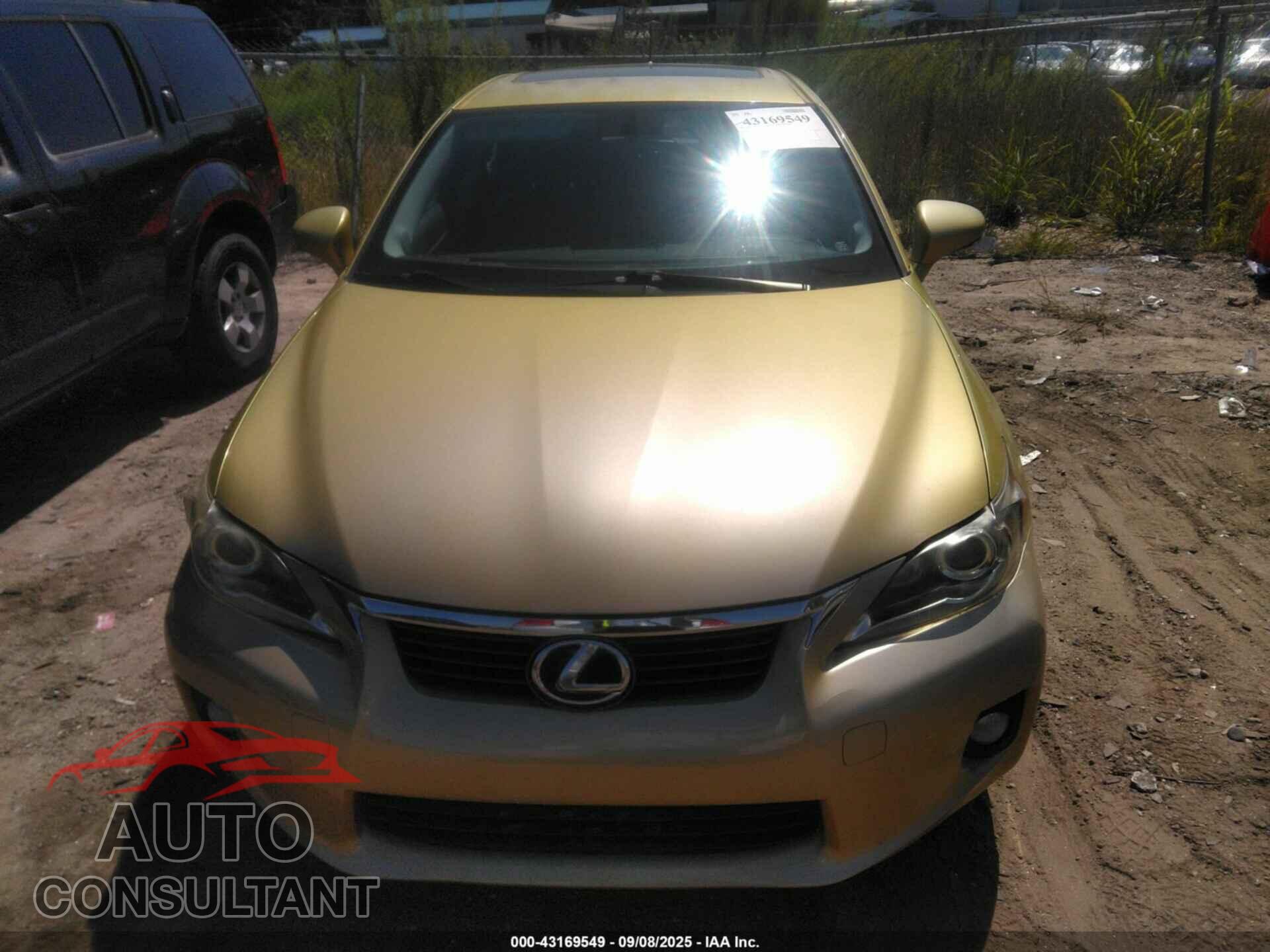 LEXUS CT 200H 2012 - JTHKD5BH5C2061882