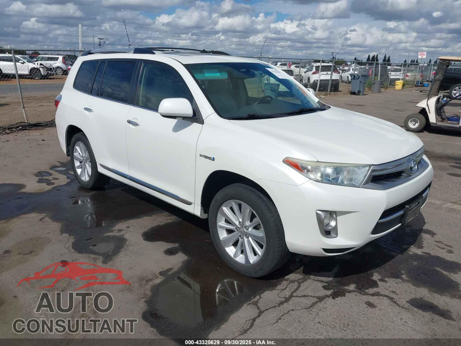 TOYOTA HIGHLANDER HYBRID 2012 - JTEDC3EH2C2008100