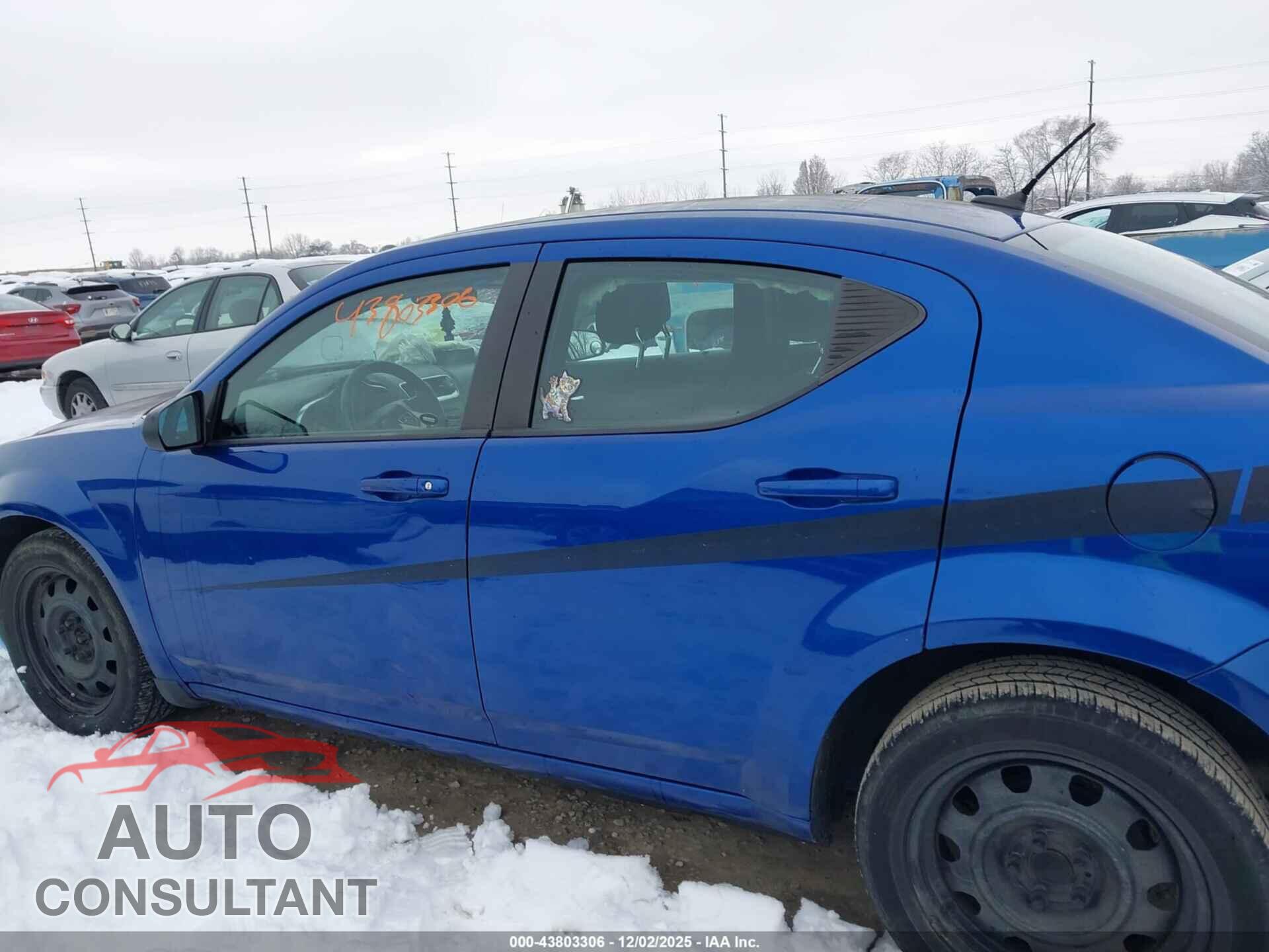 DODGE AVENGER 2013 - 1C3CDZAB8DN598843