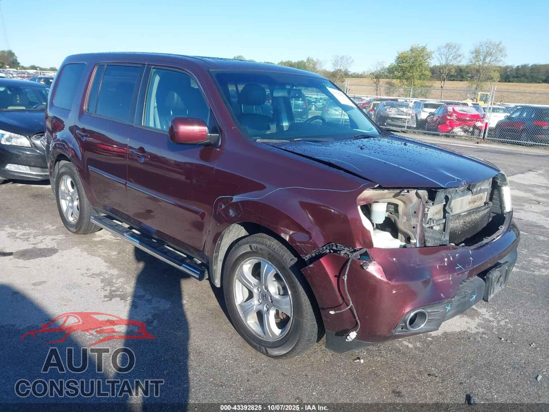 HONDA PILOT 2012 - 5FNYF4H5XCB054453