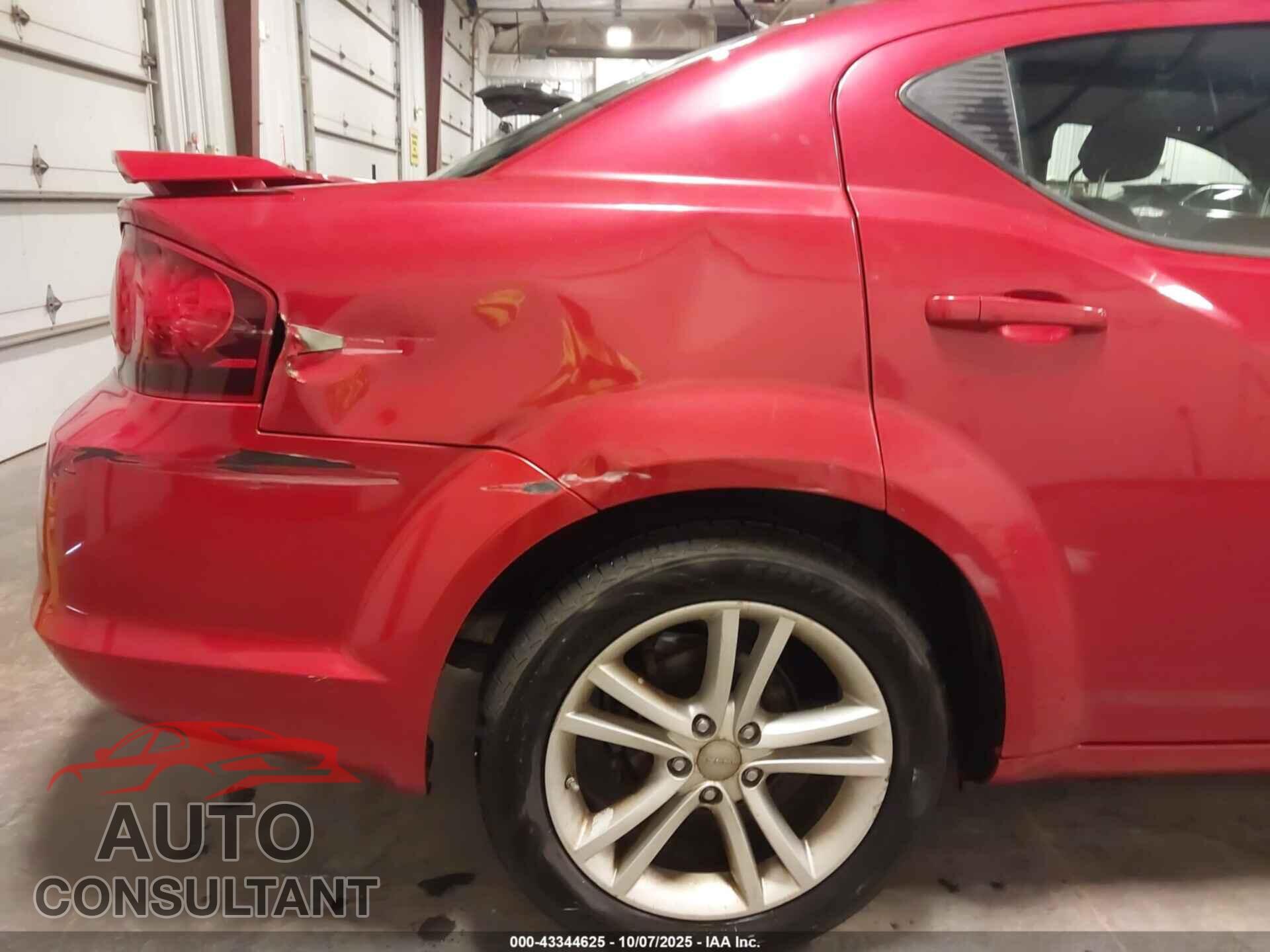 DODGE AVENGER 2012 - 1C3CDZEG5CN186688