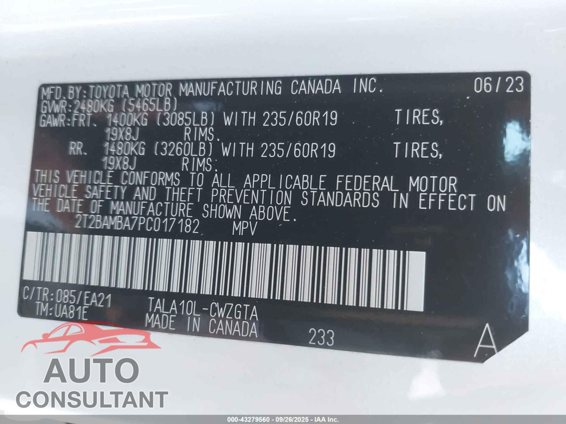 LEXUS RX 350 2023 - 2T2BAMBA7PC017182