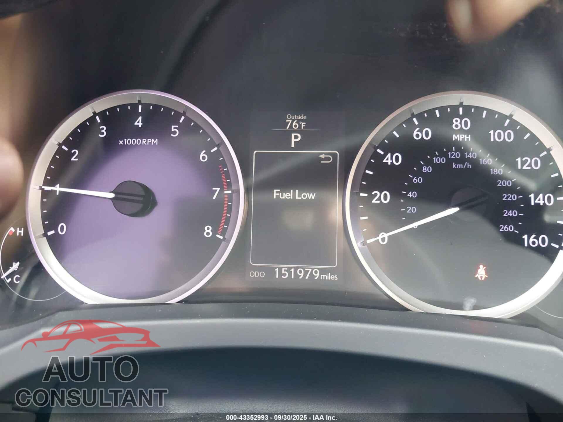 LEXUS IS 250 2015 - JTHCF1D27F5023525
