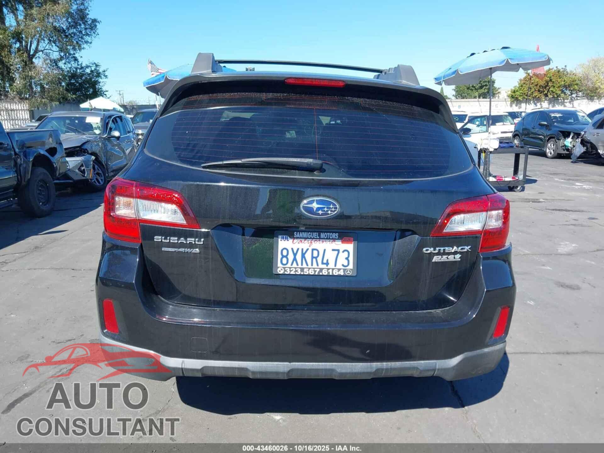 SUBARU OUTBACK 2016 - 4S4BSAAC1G3311233