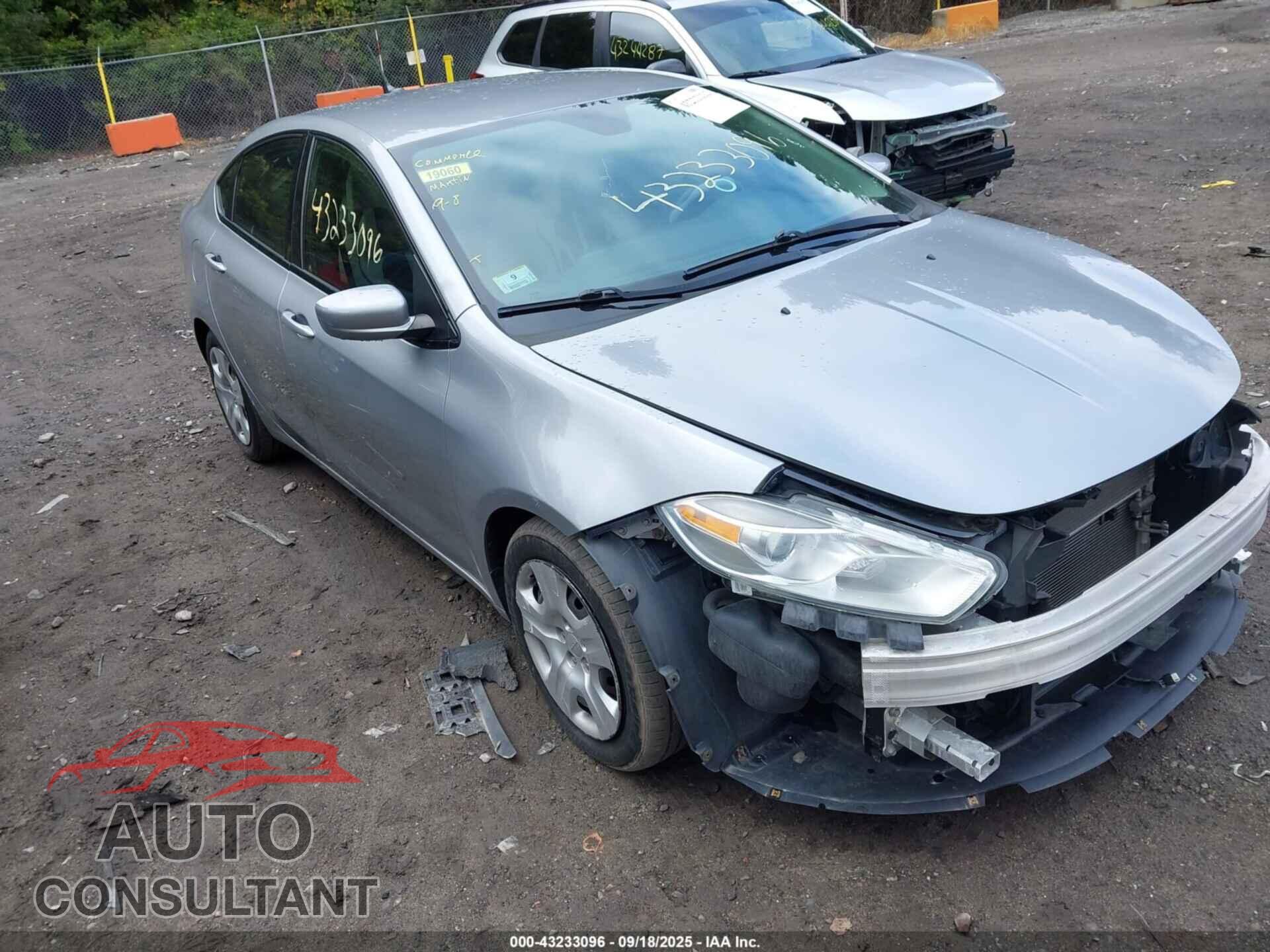 DODGE DART 2015 - 1C3CDFAAXFD119689
