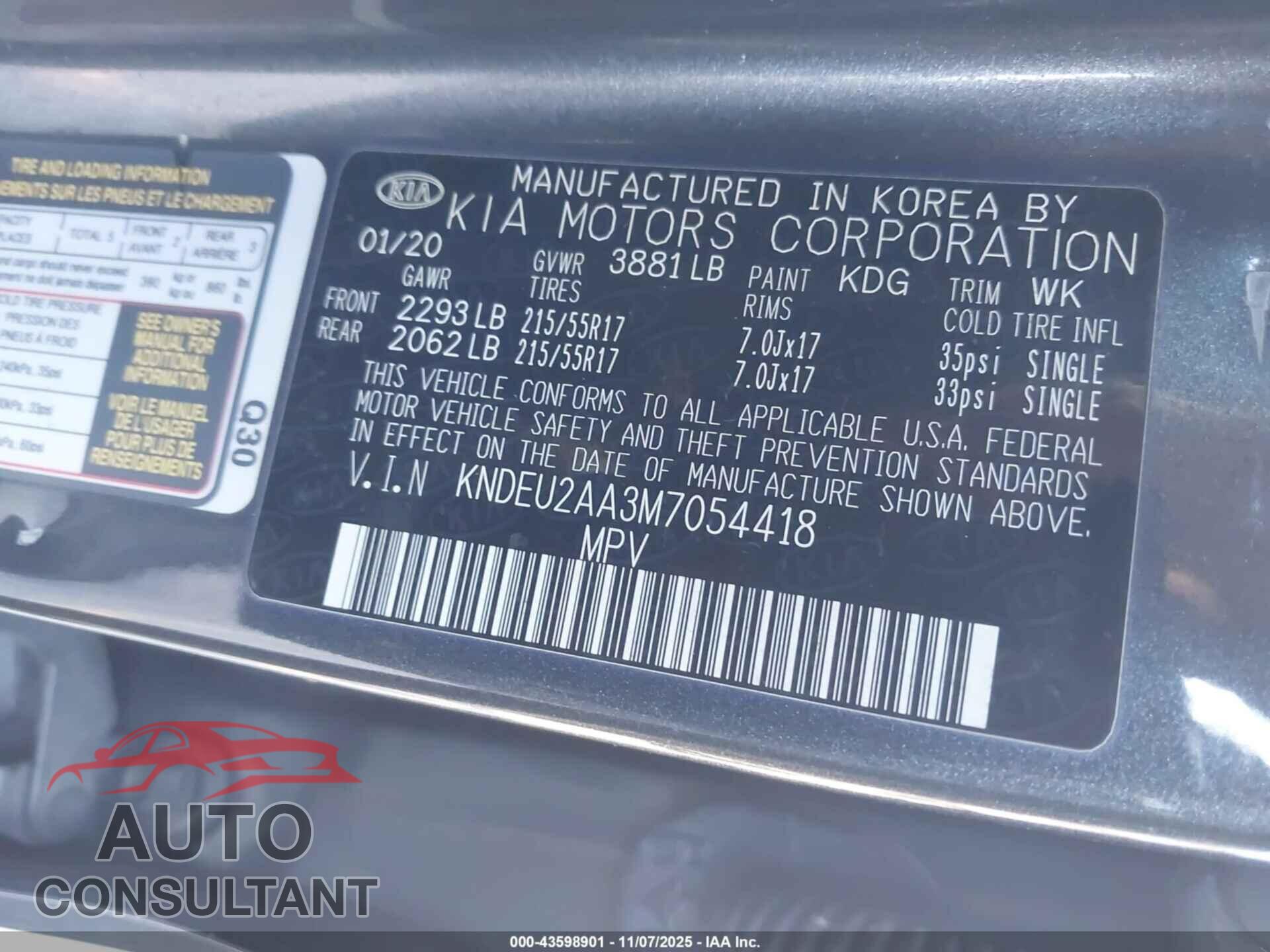 KIA SELTOS 2021 - KNDEU2AA3M7054418